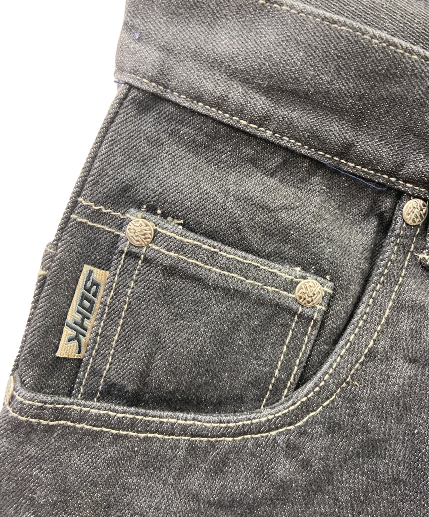 中古・古着通販】SOHK (ショック) 刺繍ワークデニムパンツ ブラック 