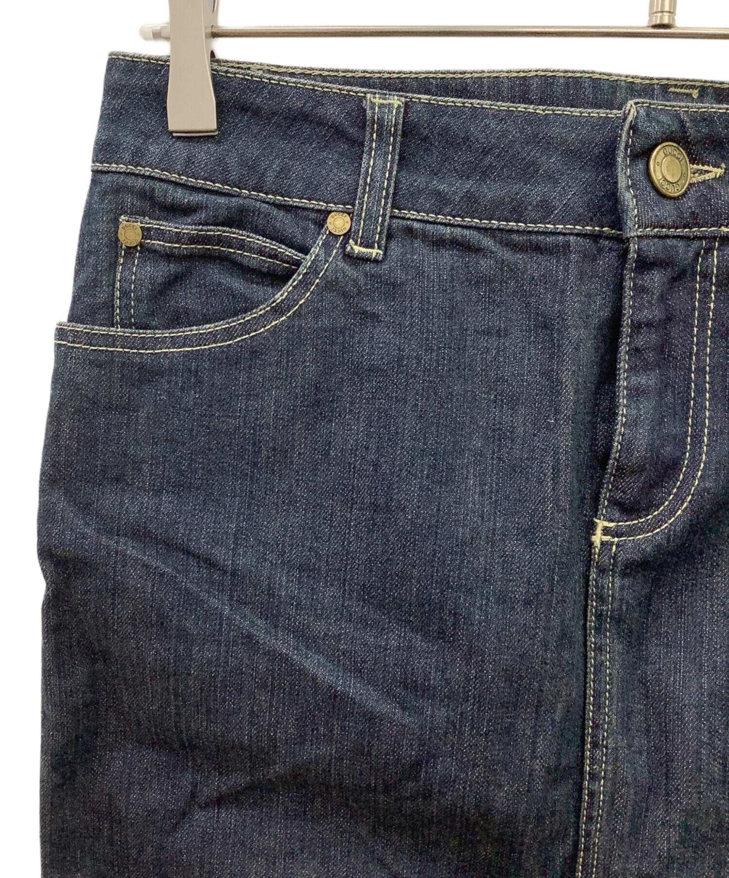 中古・古着通販】GUCCI (グッチ) デニムスカート インディゴ