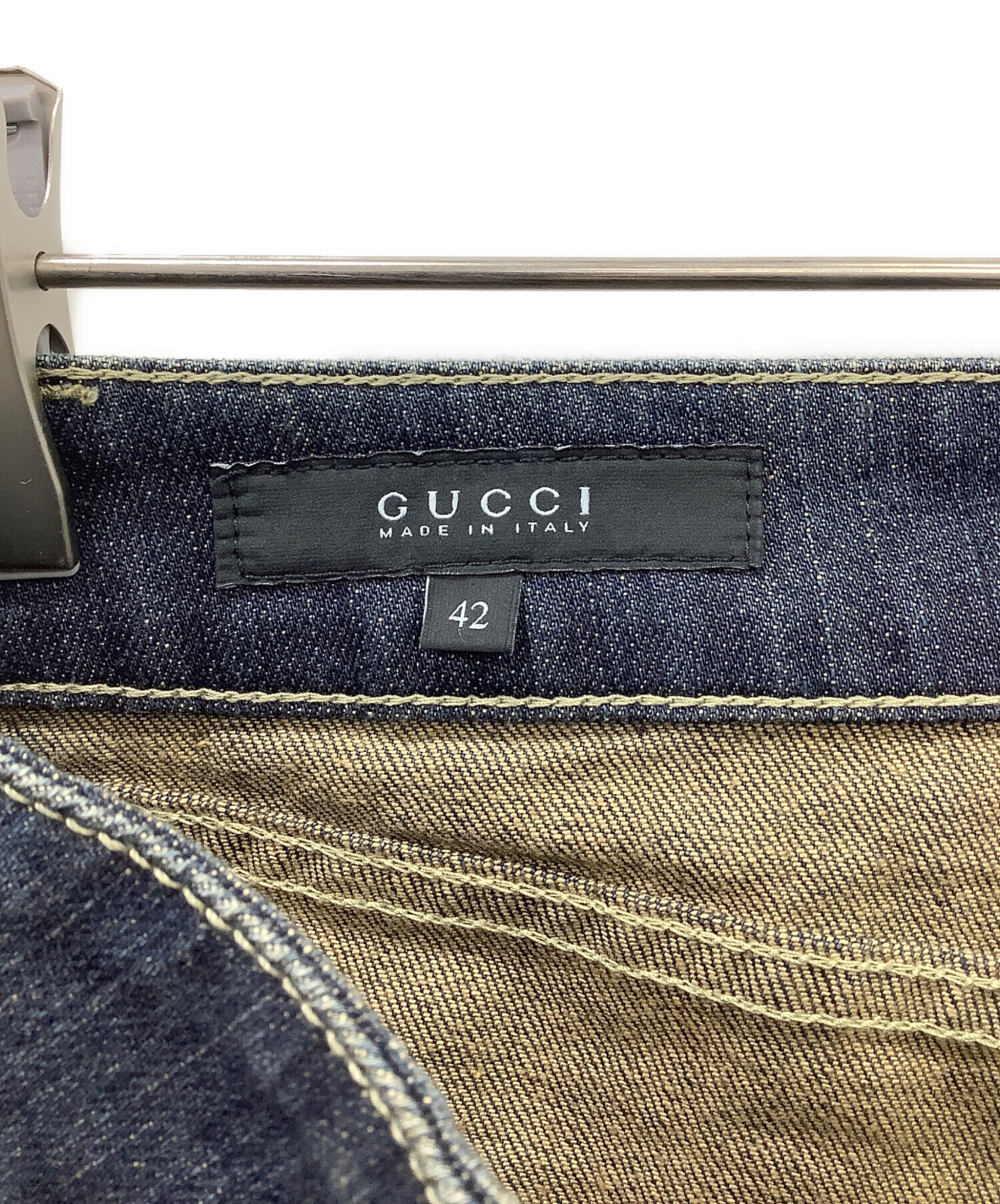 中古・古着通販】GUCCI (グッチ) デニムスカート インディゴ サイズ:42