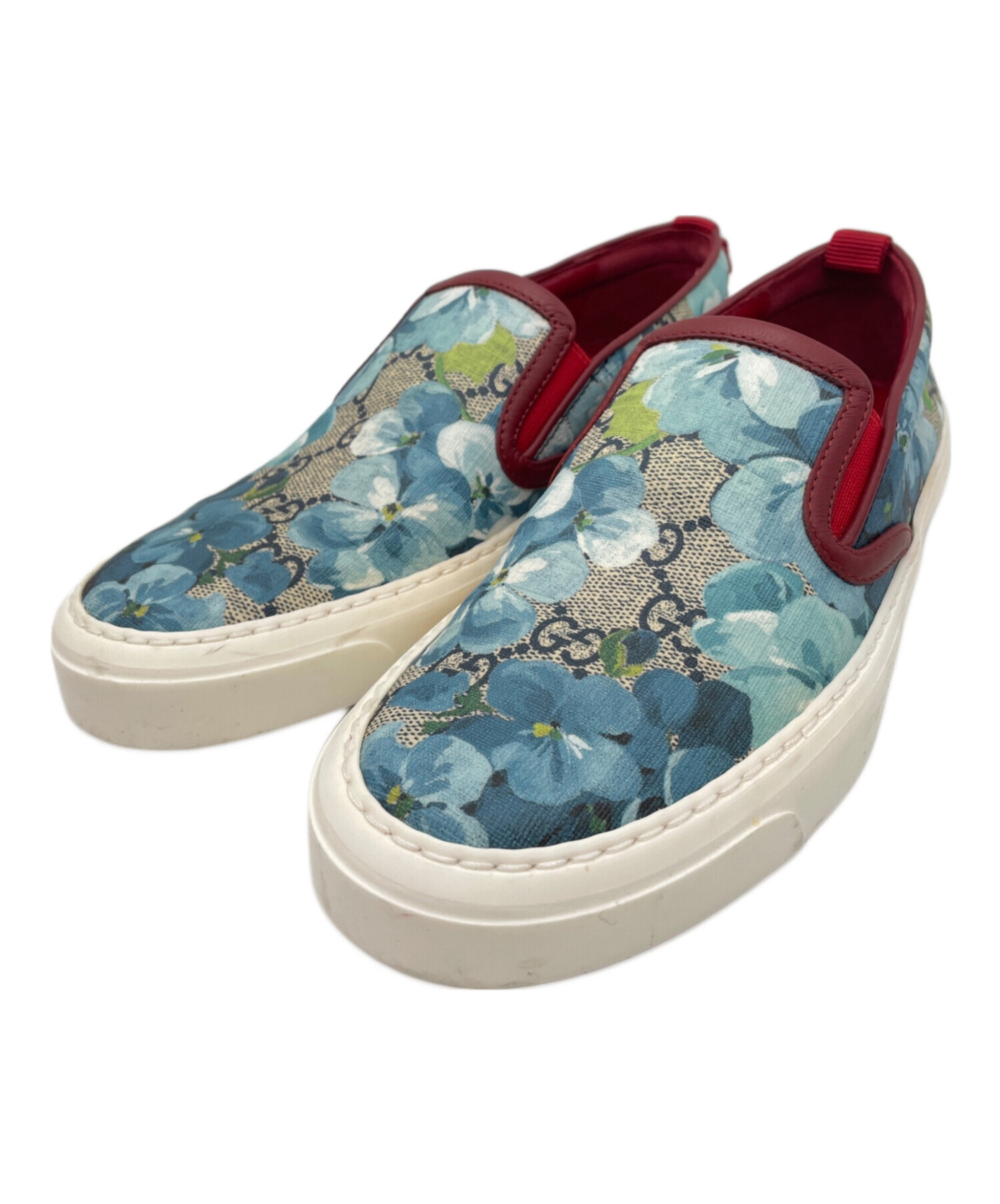 お値下げしました✨GUCCI スリッポン　スニーカー　サイズ36 中古・古着通販】GUCCI (グッチ) スリッポン ブルー×ベージュ サイズ