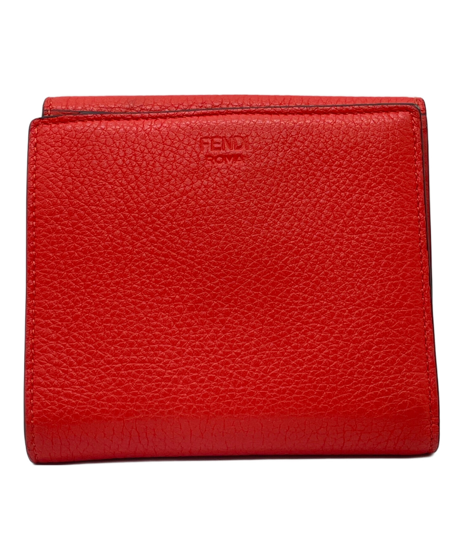 中古・古着通販】FENDI (フェンディ) 2つ折り財布 レッド｜ブランド