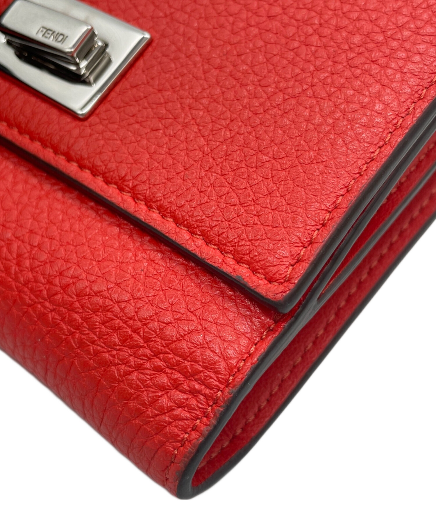 中古・古着通販】FENDI (フェンディ) 2つ折り財布 レッド｜ブランド