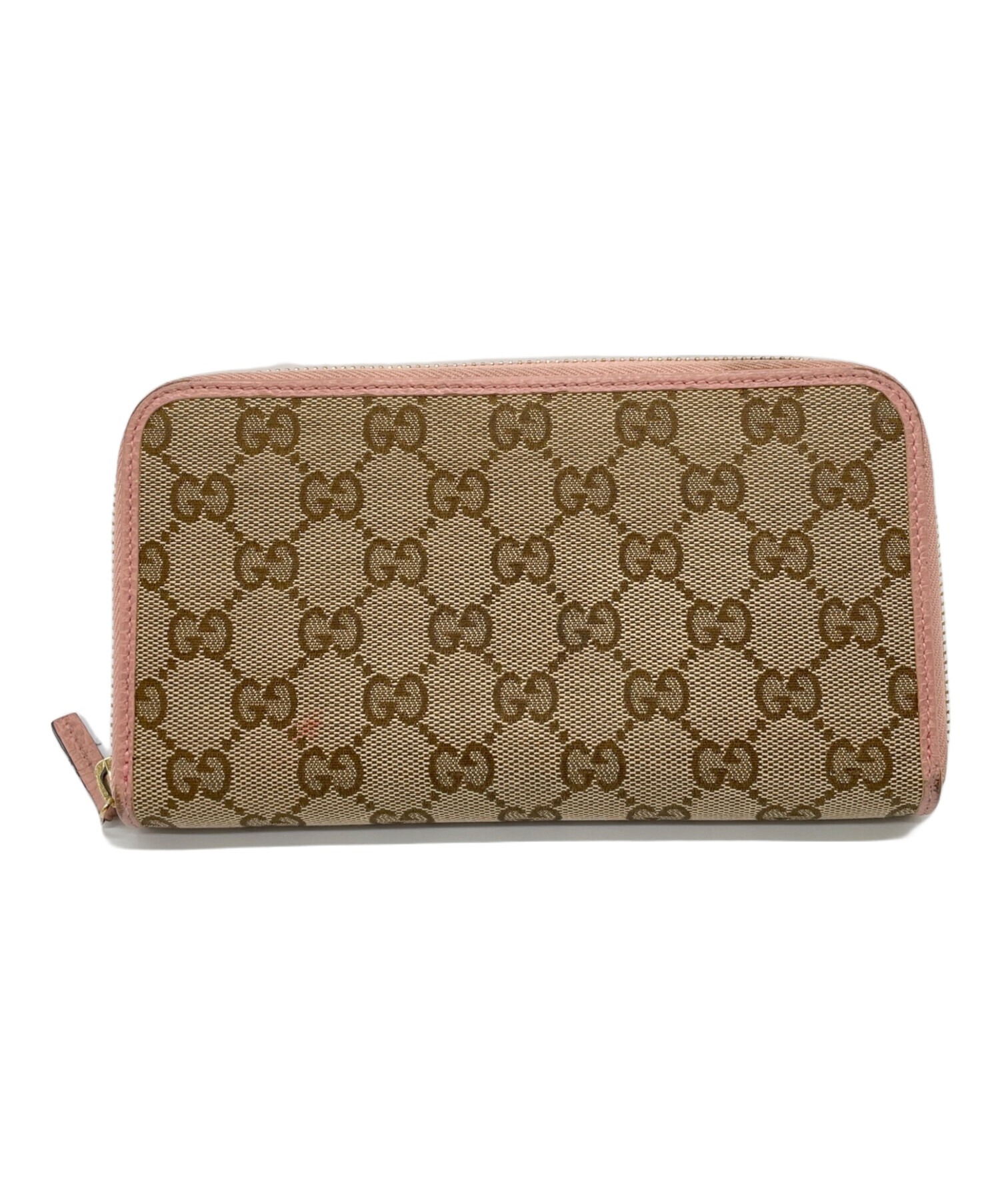 中古・古着通販】GUCCI (グッチ) 長財布 ベージュ×ピンク｜ブランド 