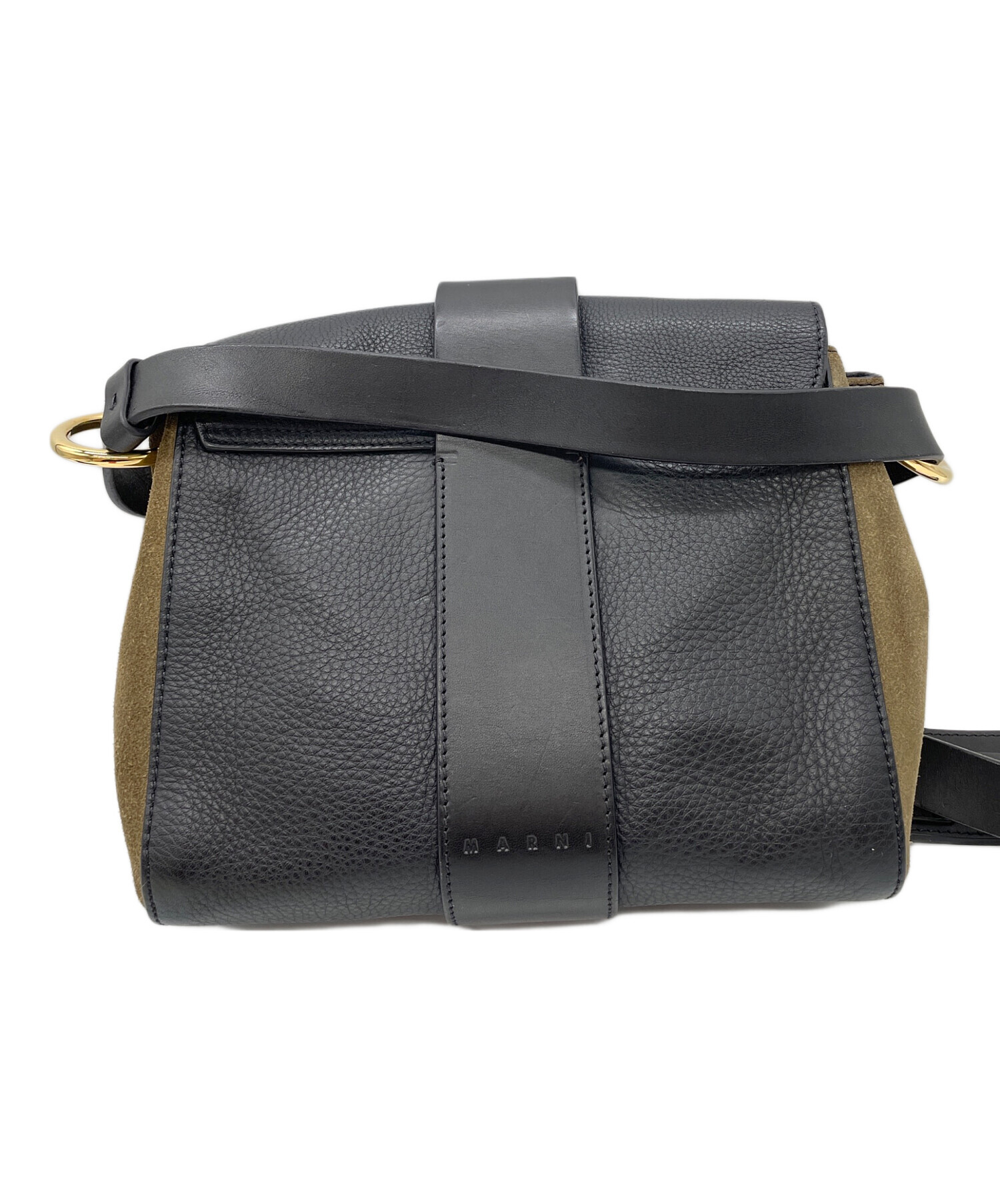 中古・古着通販】MARNI (マルニ) ショルダーバッグ ブラック×オリーブ 