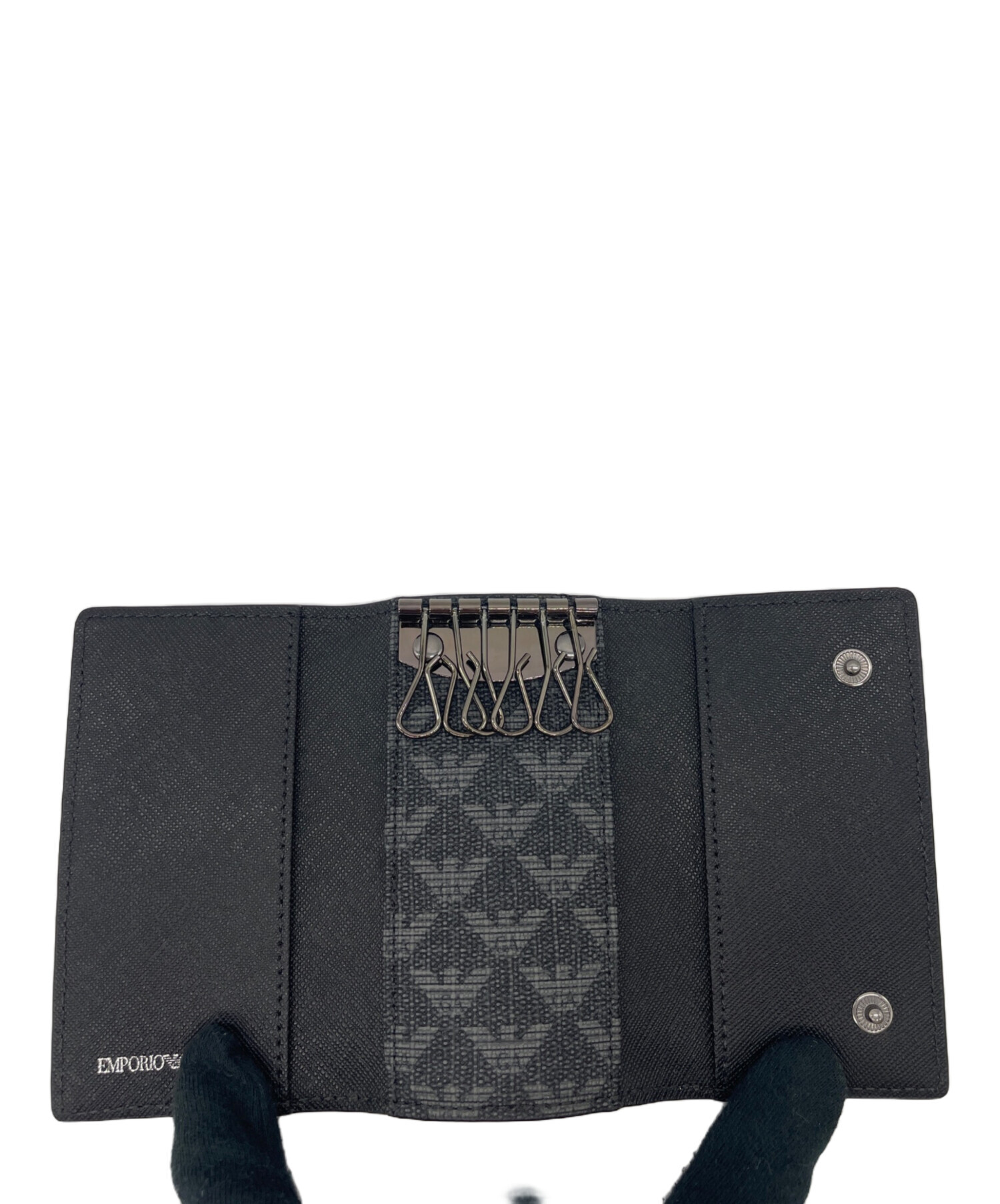 美品✨ EMPORIO ARMANI アルマーニ 6連 キーケース ブラック 中古・古着通販】EMPORIO ARMANI (エンポリオ アルマーニ) 6連キー