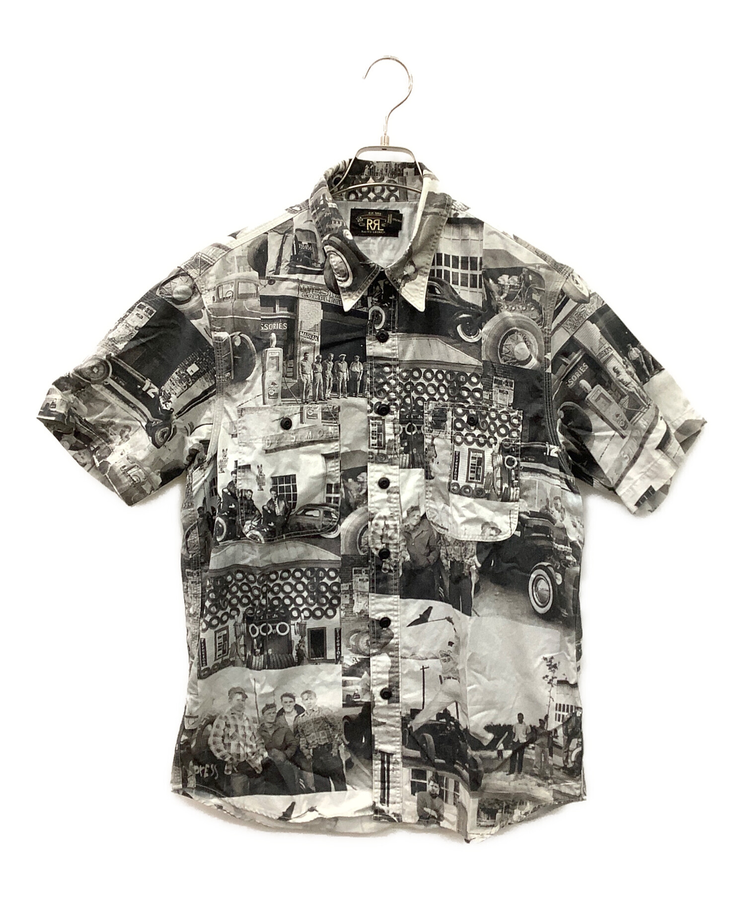 中古・古着通販】RRL (ダブルアールエル) フォトプリントシャツ グレー