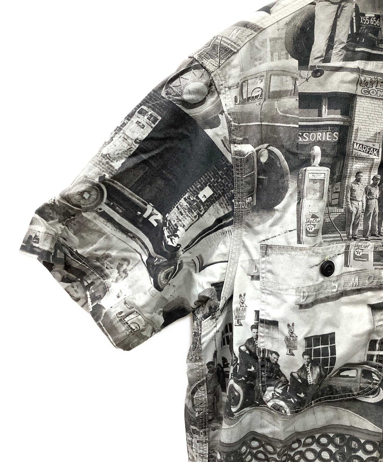 中古・古着通販】RRL (ダブルアールエル) フォトプリントシャツ グレー