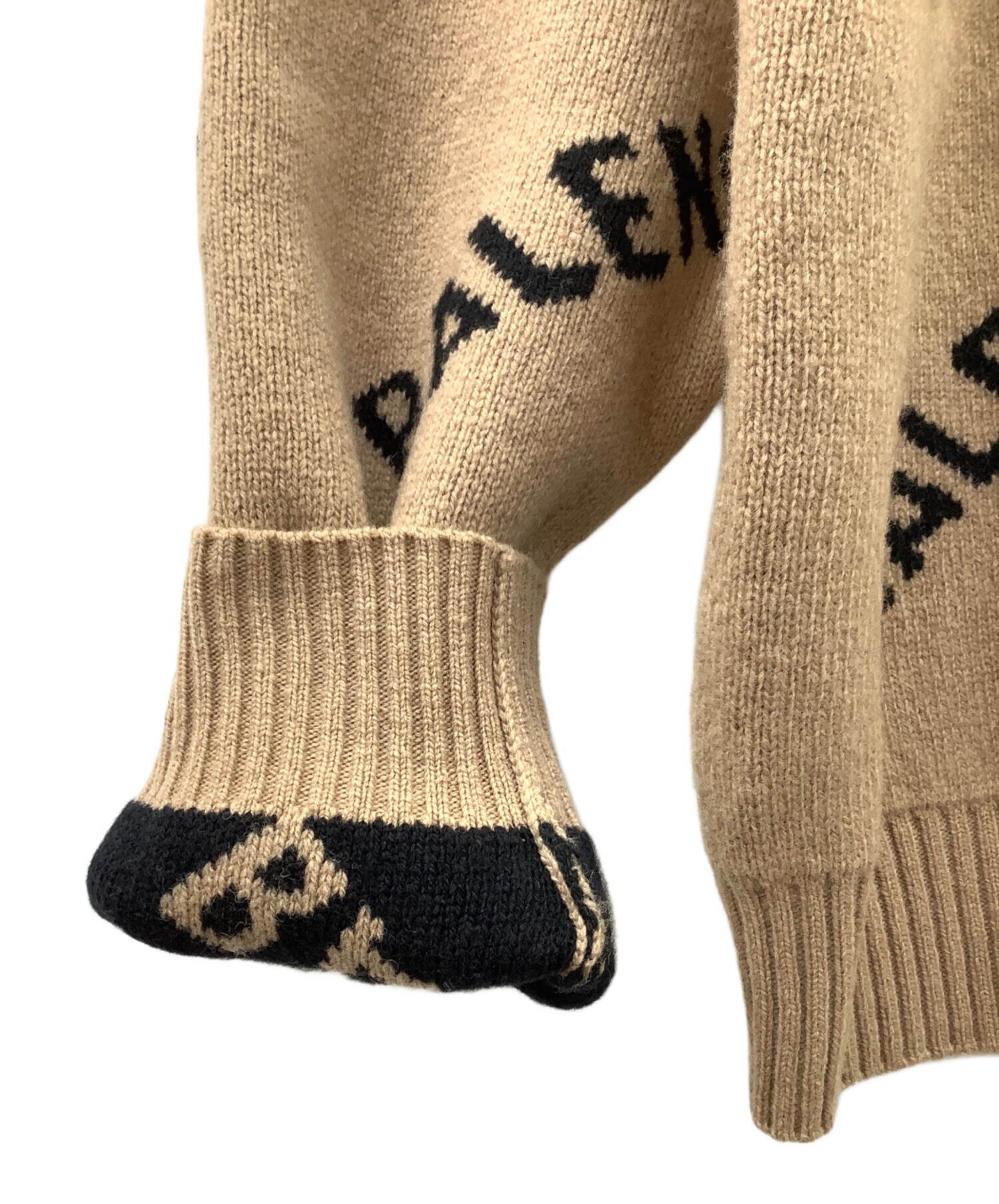 中古・古着通販】BALENCIAGA (バレンシアガ) ロゴニット ブラウン