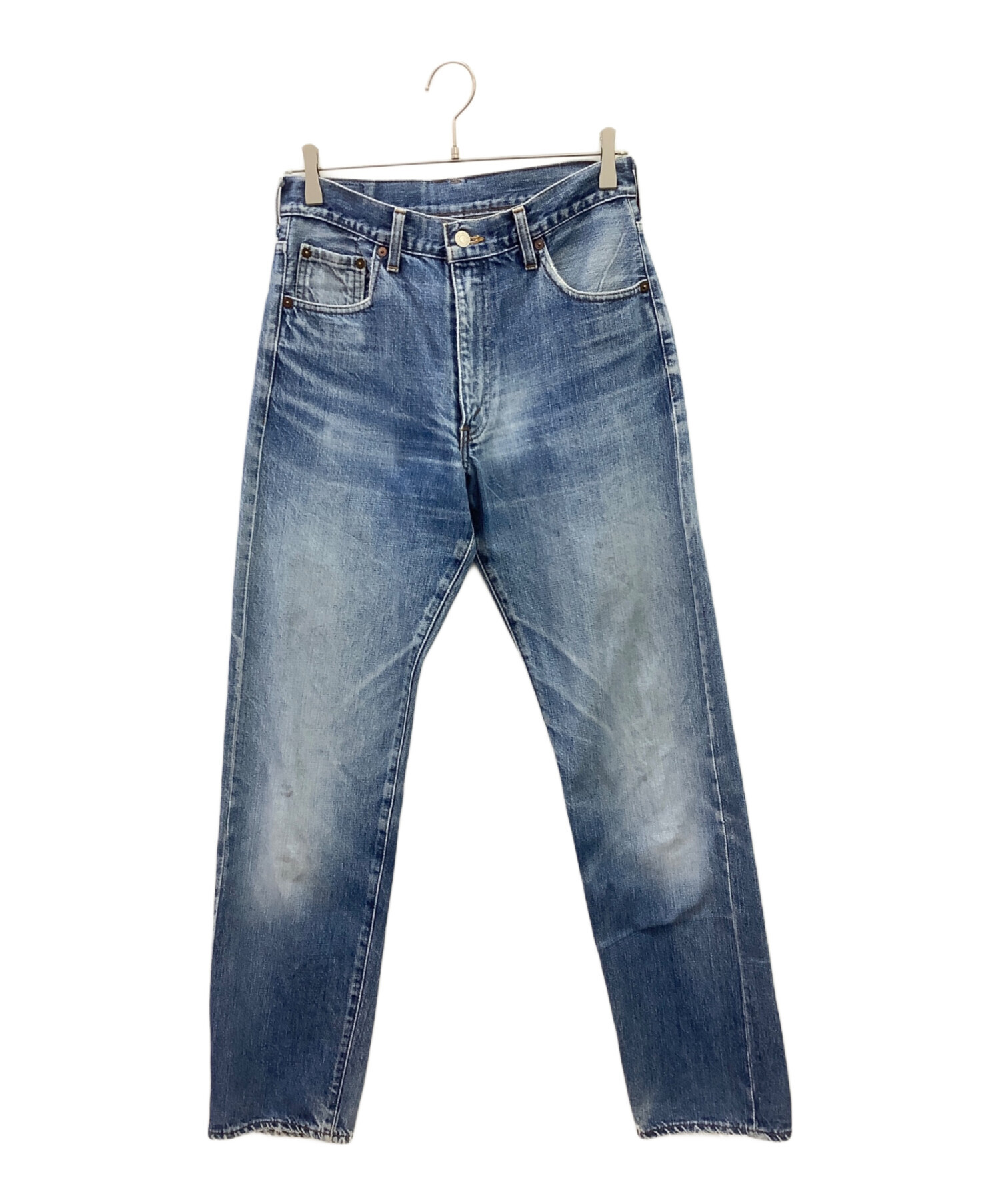 濃紺 日本製 LEVIS リーバイス 502XX W32 TALON ビッグE 赤耳 ジーンズ 