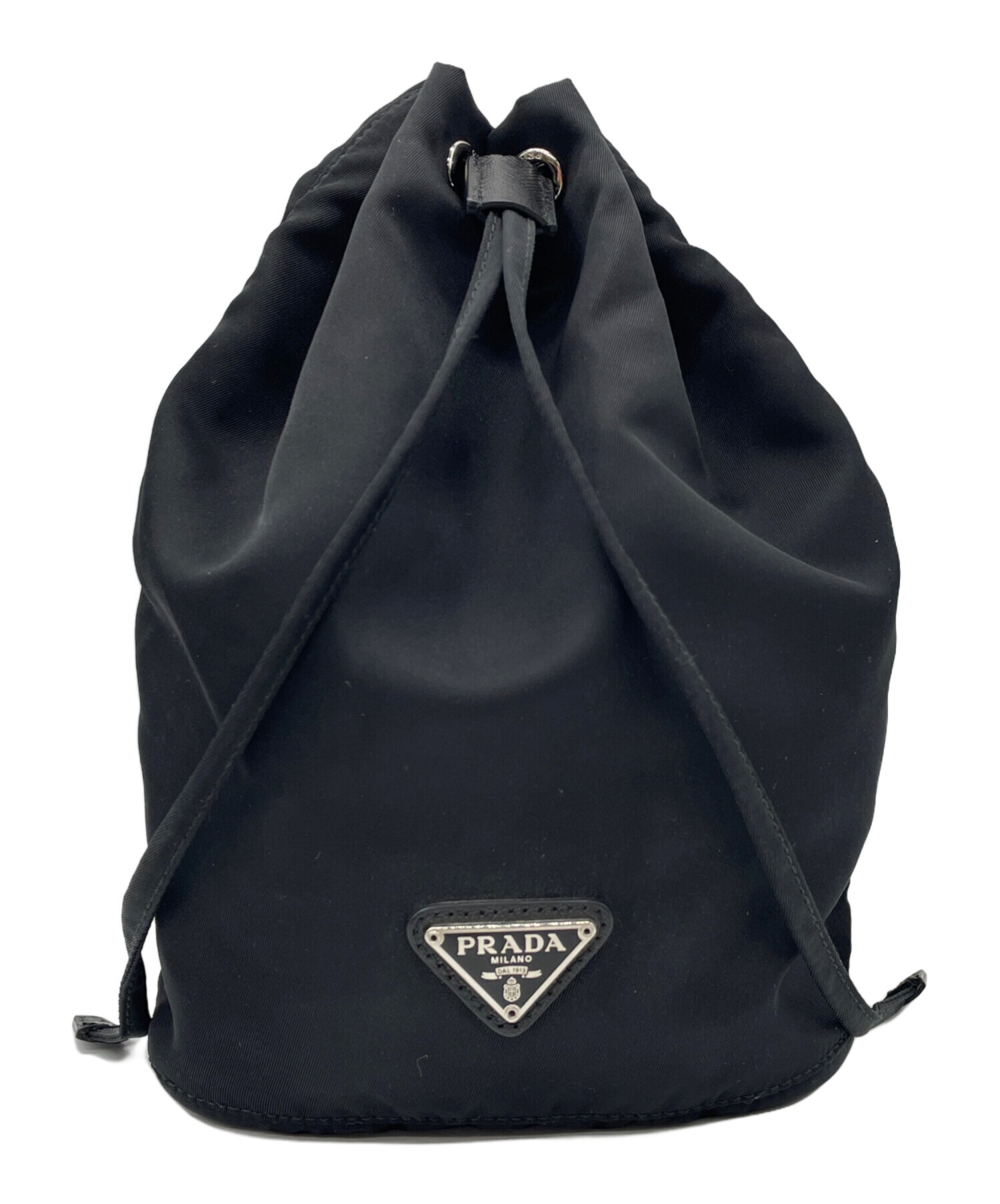 K 未使用 プラダ 巾着ポーチ ブラック① 中古・古着通販】PRADA (プラダ) 巾着ポーチ ブラック｜ブランド・古着