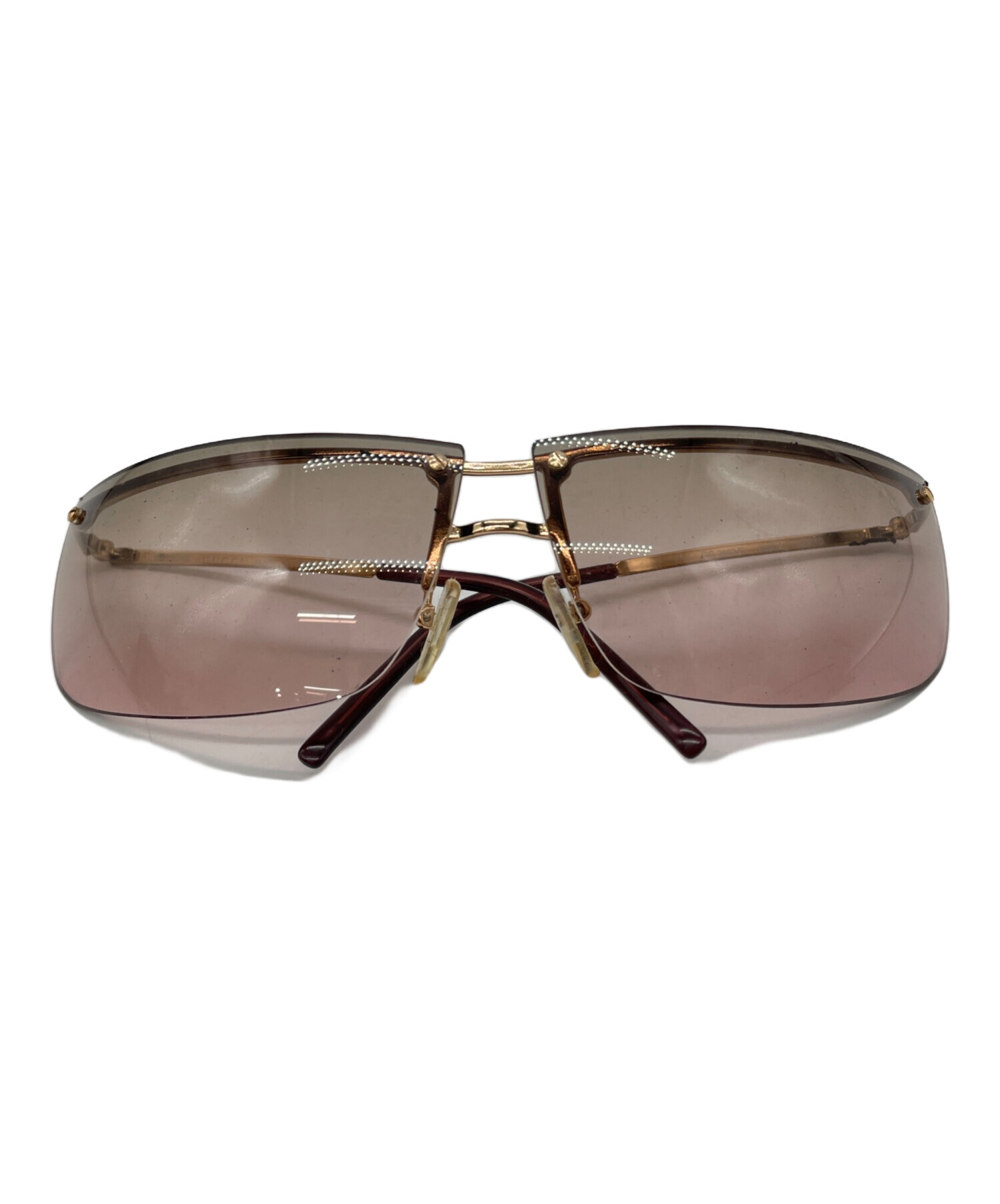 中古・古着通販】GUCCI (グッチ) サングラス ブラウン×ゴールド