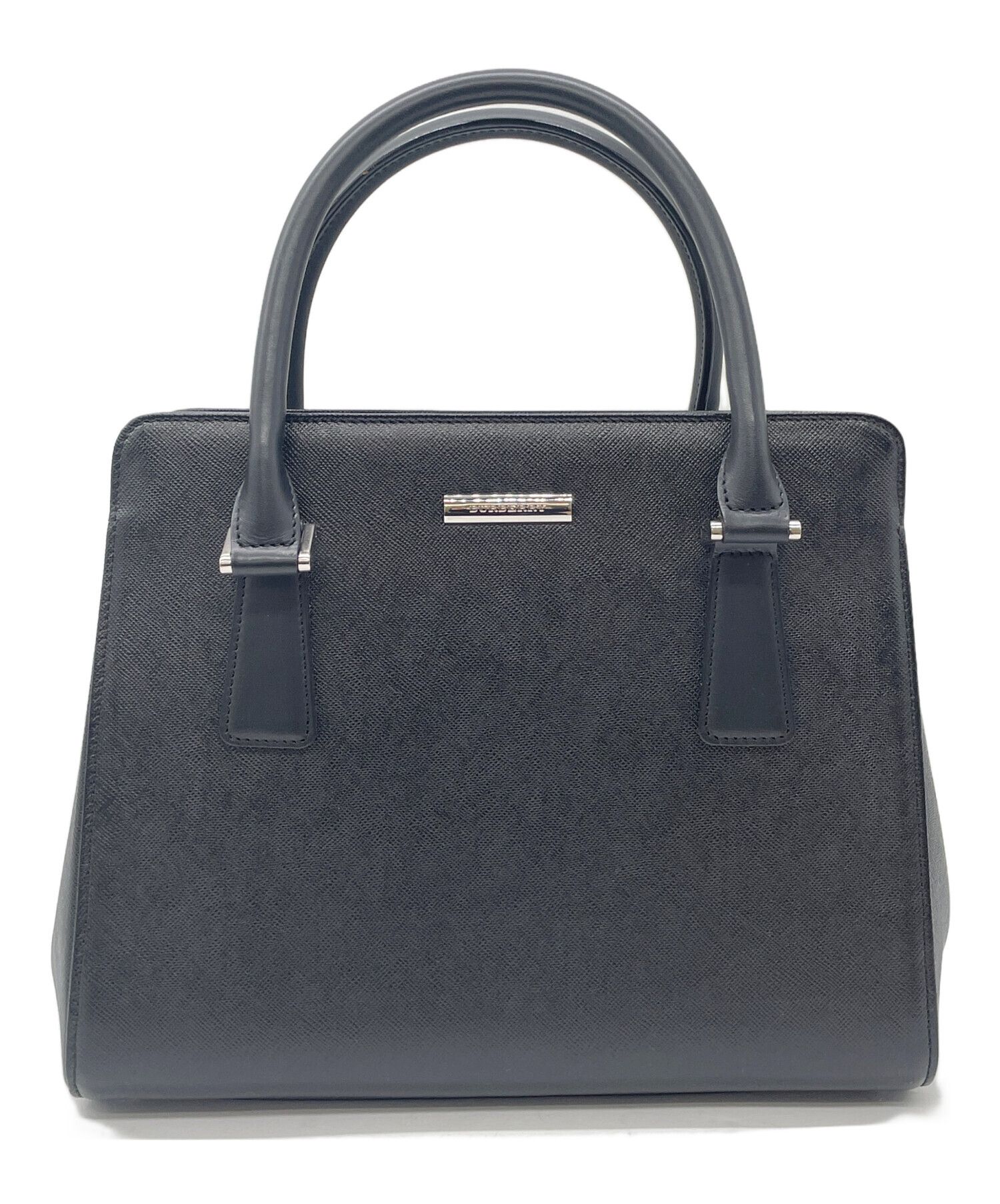 Burberry 黒 レザーハンドバッグ
