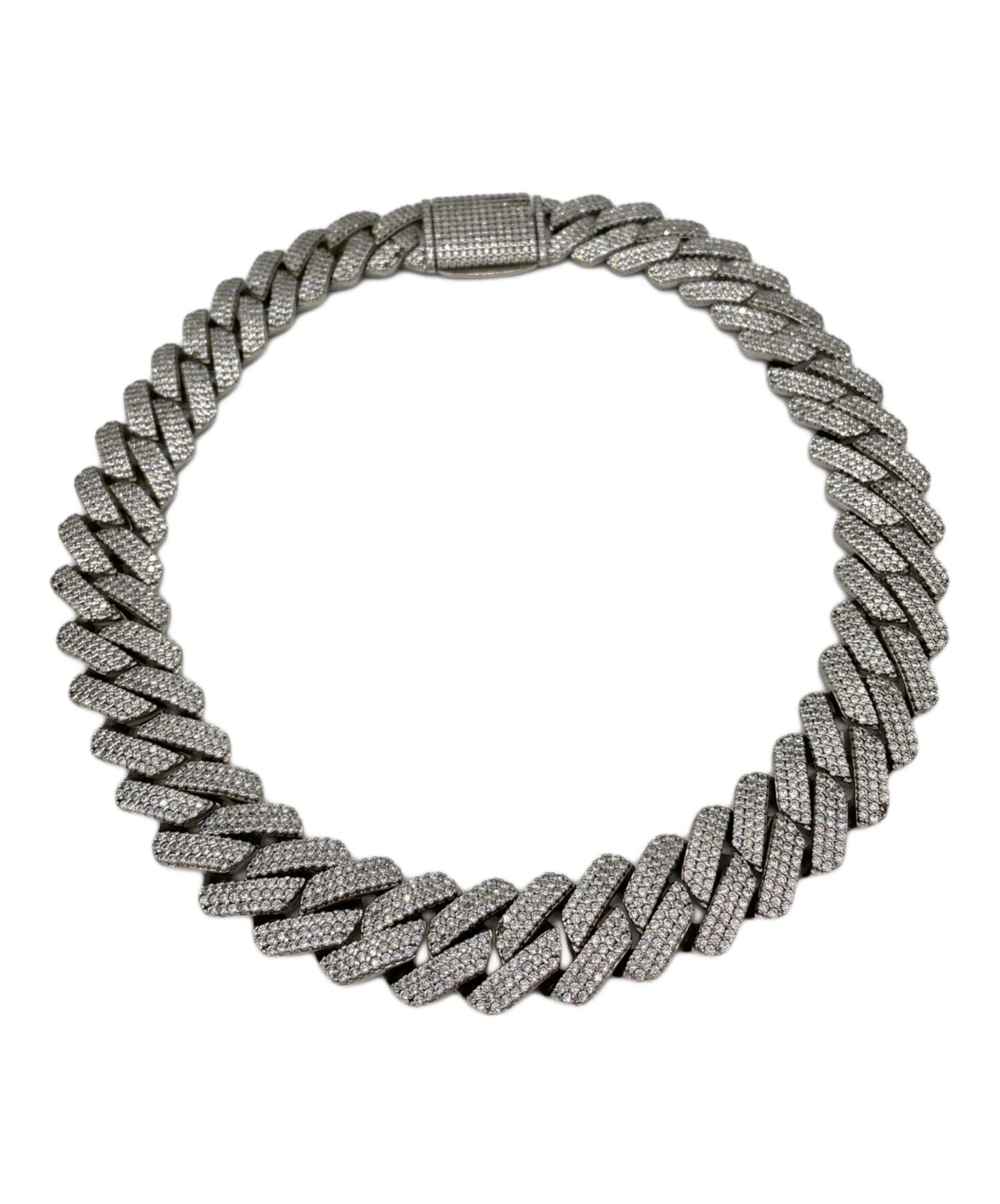 Glitter シルバー チェーンネックレス 中古・古着通販】glitter (グリッター) チェーンネックレス シルバー