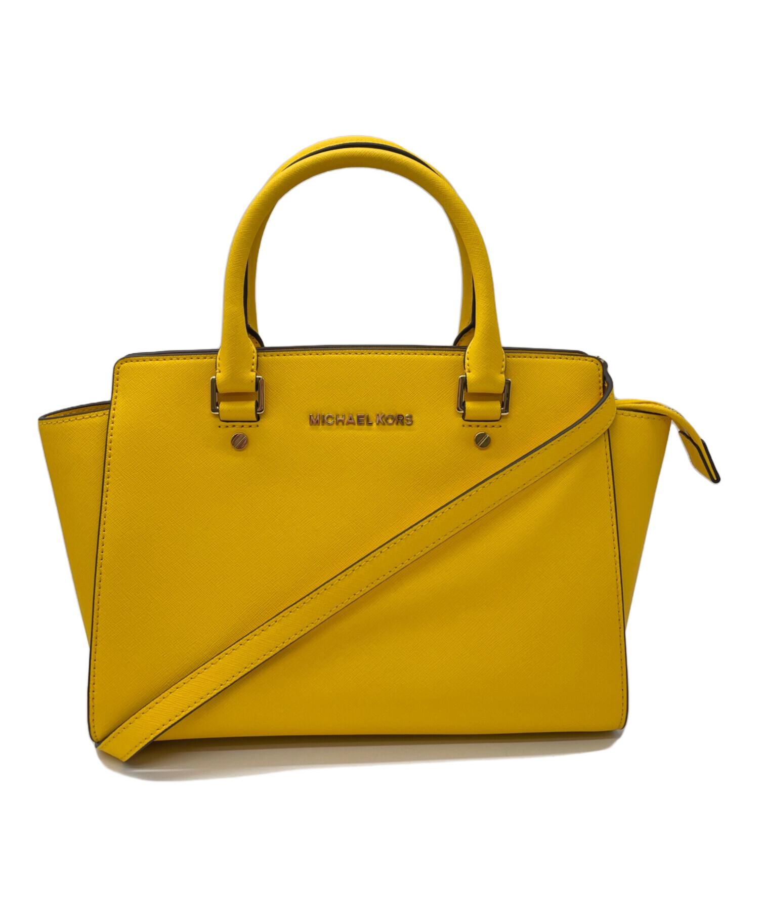 中古・古着通販】MICHAEL KORS (マイケルコース) 2WAYバッグ イエロー 
