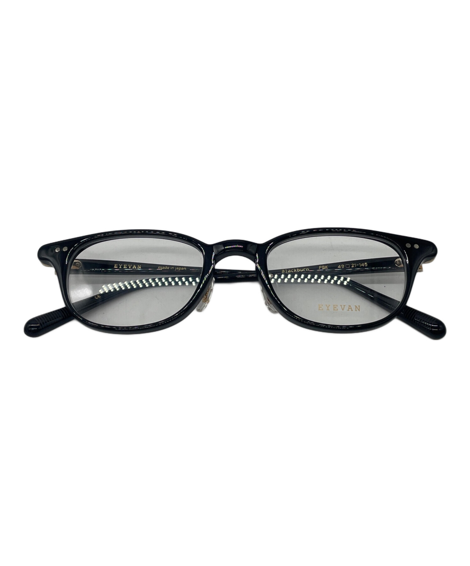 中古・古着通販】EYEVAN (アイヴァン) サングラス ブラック×ゴールド 