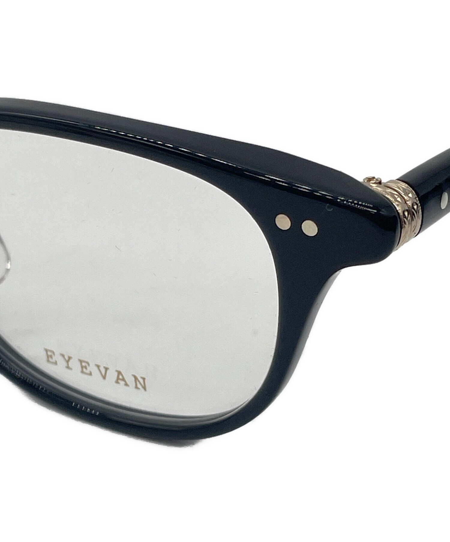 中古・古着通販】EYEVAN (アイヴァン) サングラス ブラック×ゴールド