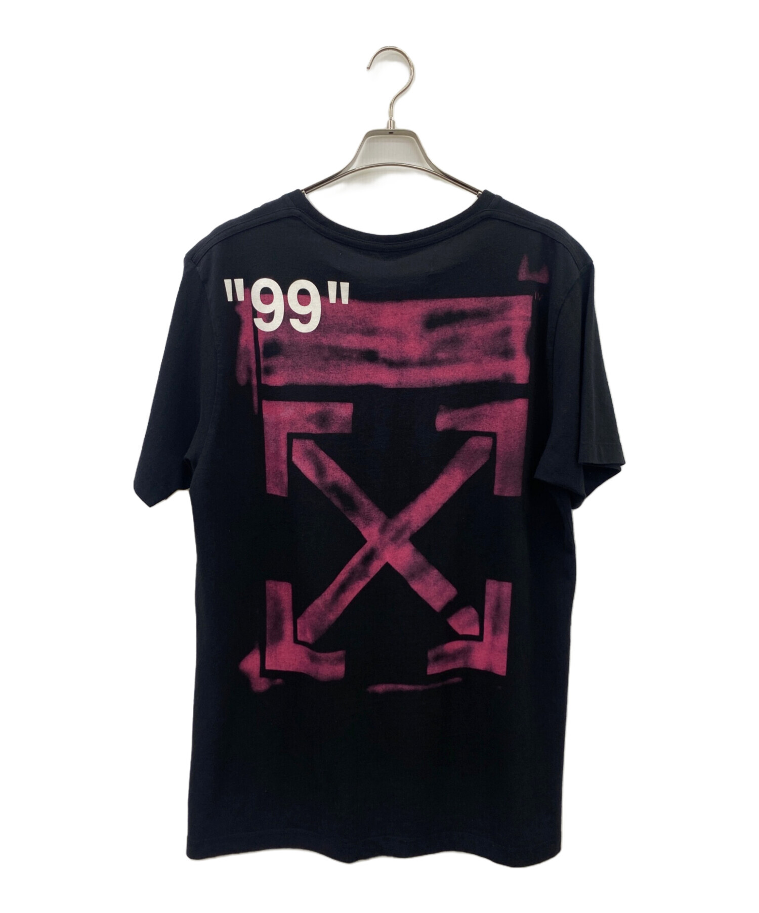 中古・古着通販】OFFWHITE (オフホワイト) 半袖カットソー ブラック 