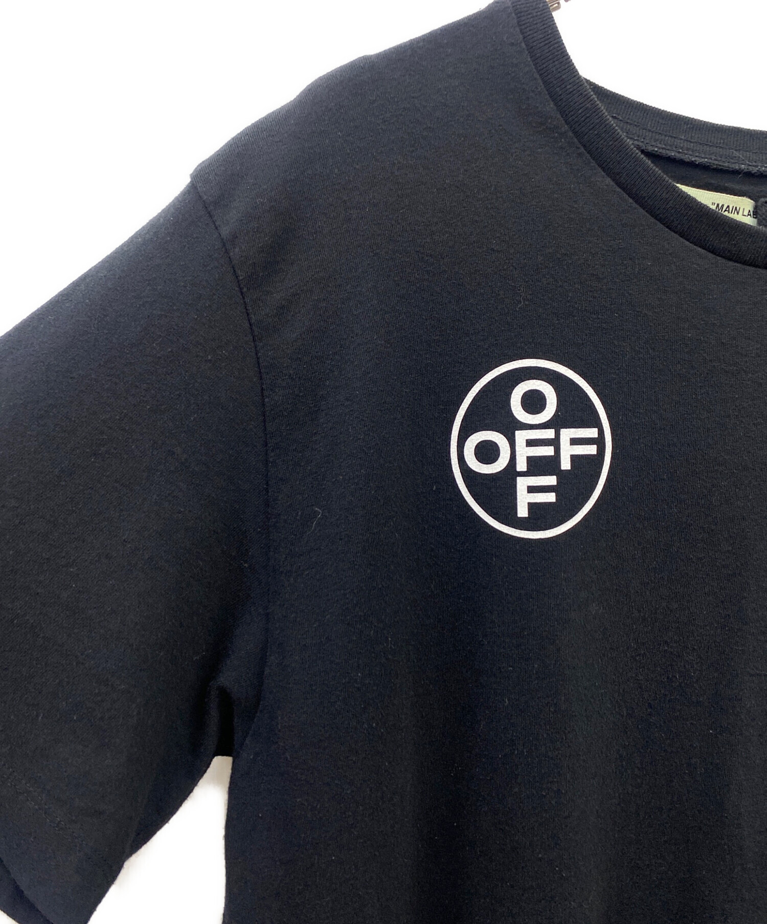 中古・古着通販】OFFWHITE (オフホワイト) 半袖カットソー ブラック 