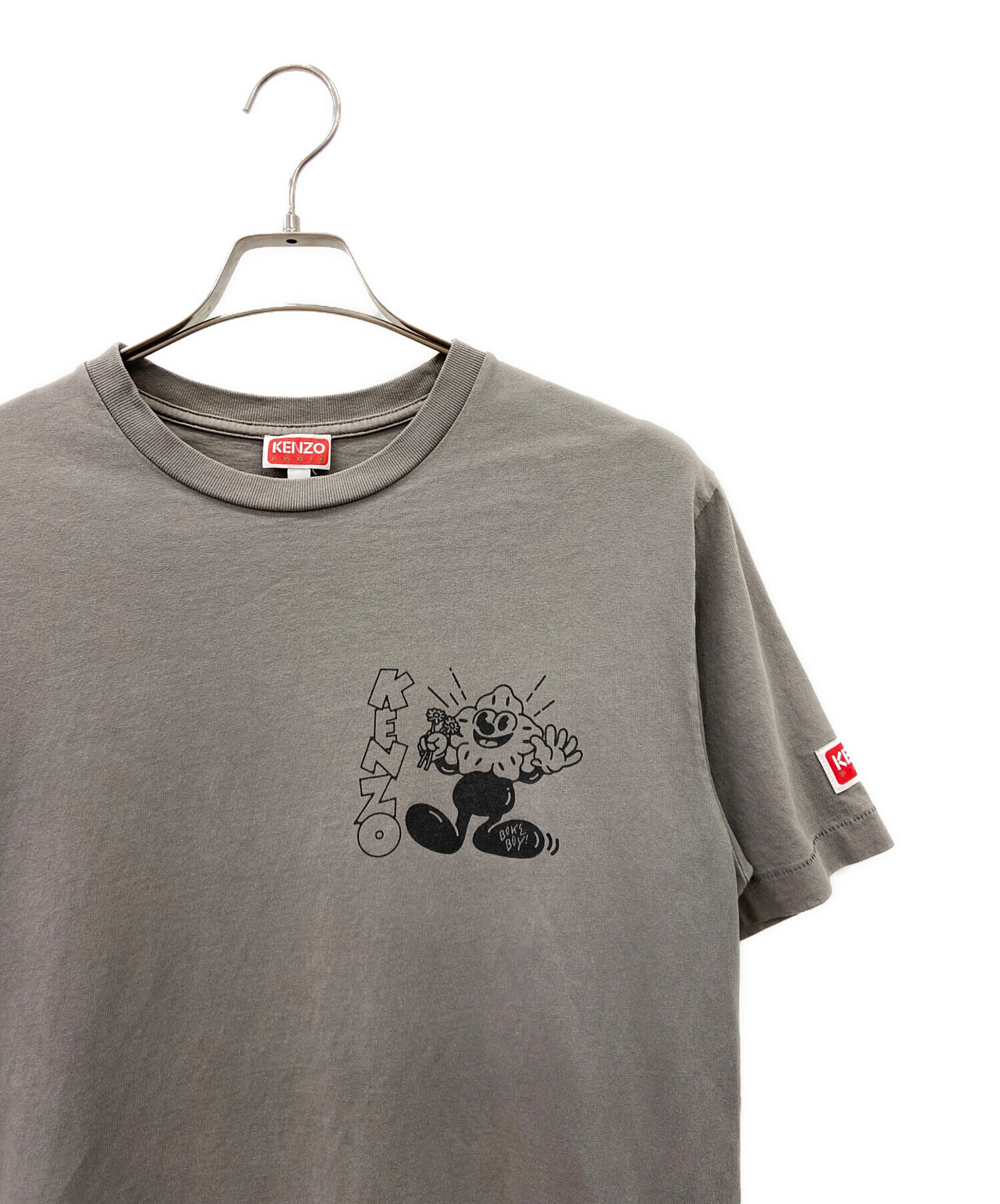 中古・古着通販】KENZO (ケンゾー) 半袖カットソー グレー×ブラック