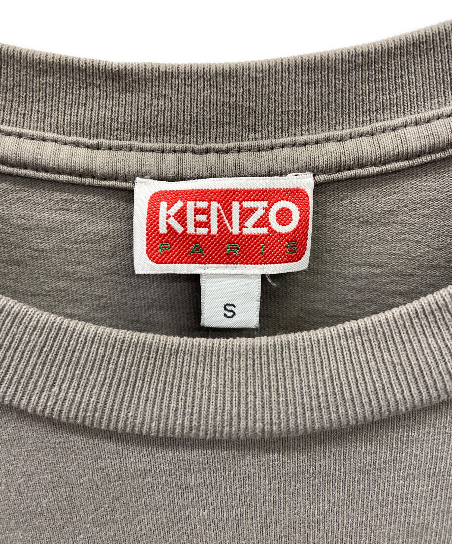 中古・古着通販】KENZO (ケンゾー) 半袖カットソー グレー×ブラック