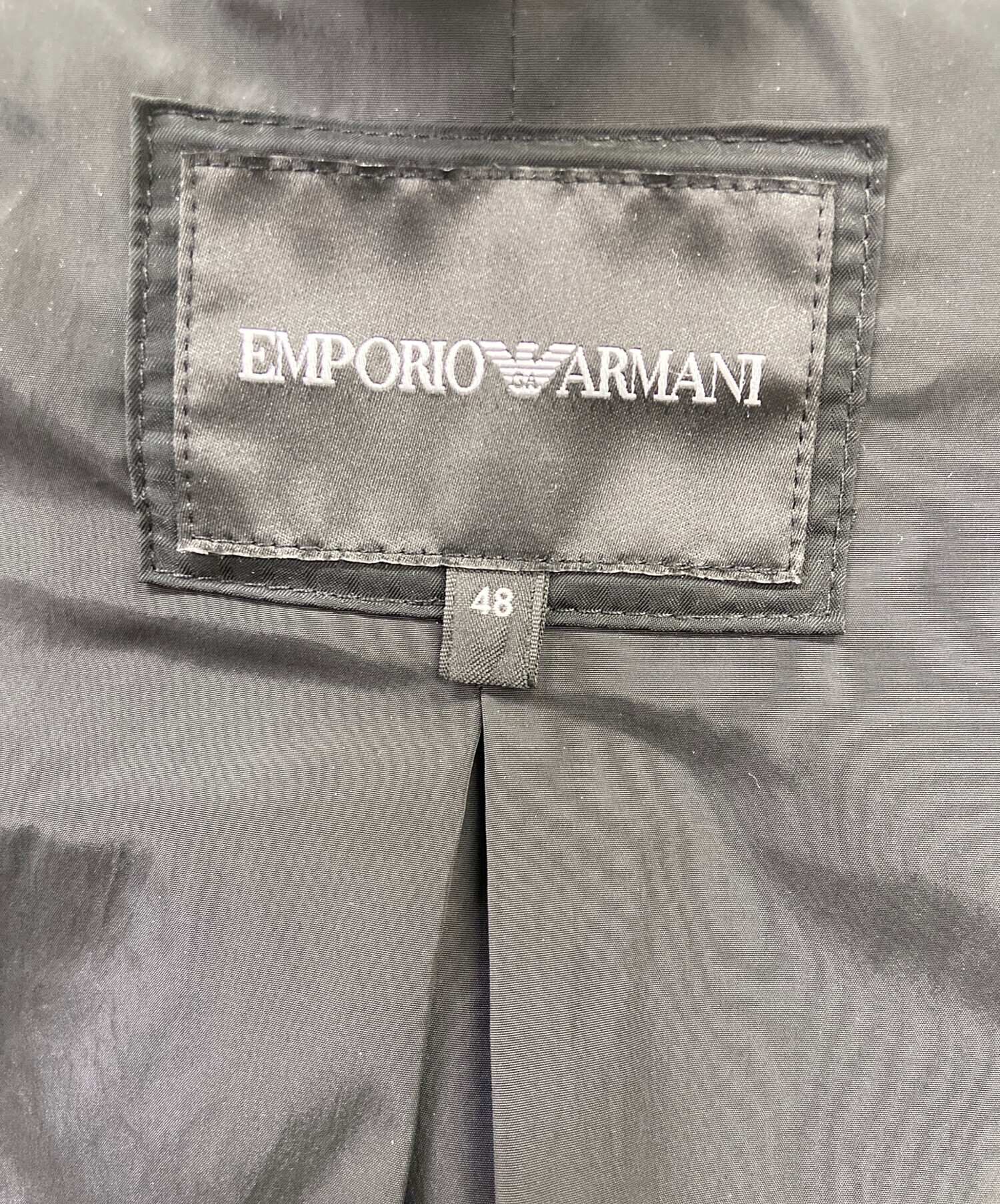新品タグ付き✨【エンポリオアルマーニ】ジャケット 綿100% ネイビー 52 EMPORIO ARMANI (エンポリオアルマーニ) ストレッチ フランネル