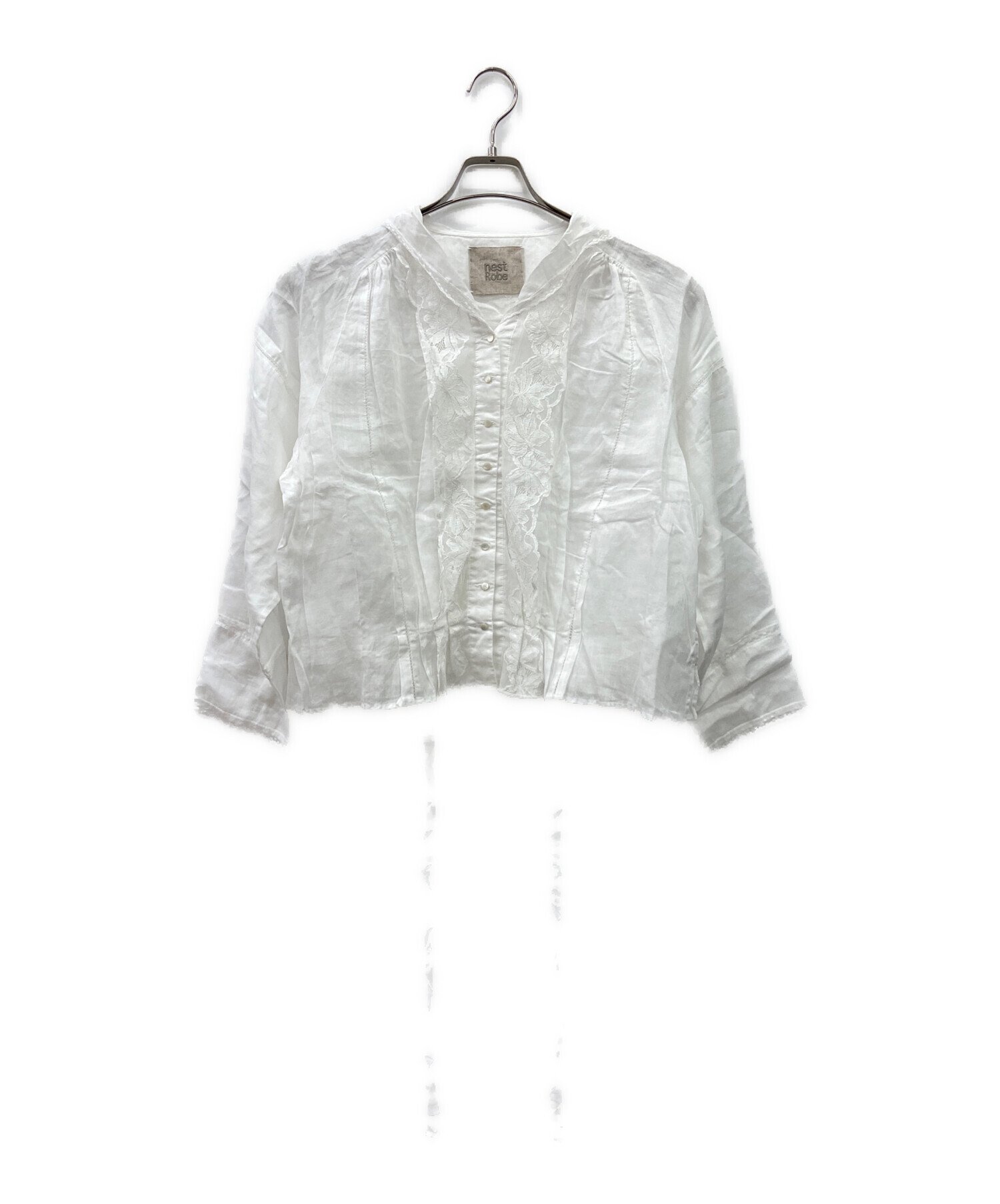 中古・古着通販】nest Robe (ネストローブ) 長袖シャツ ホワイト