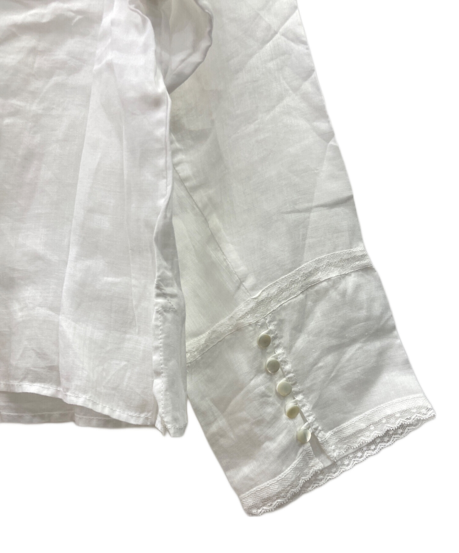 中古・古着通販】nest Robe (ネストローブ) 長袖シャツ ホワイト