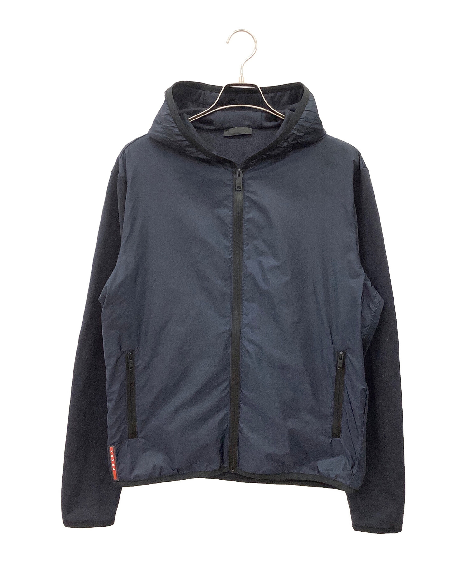 中古・古着通販】PRADA (プラダ) 切り替えナイロンジャケット ネイビー 