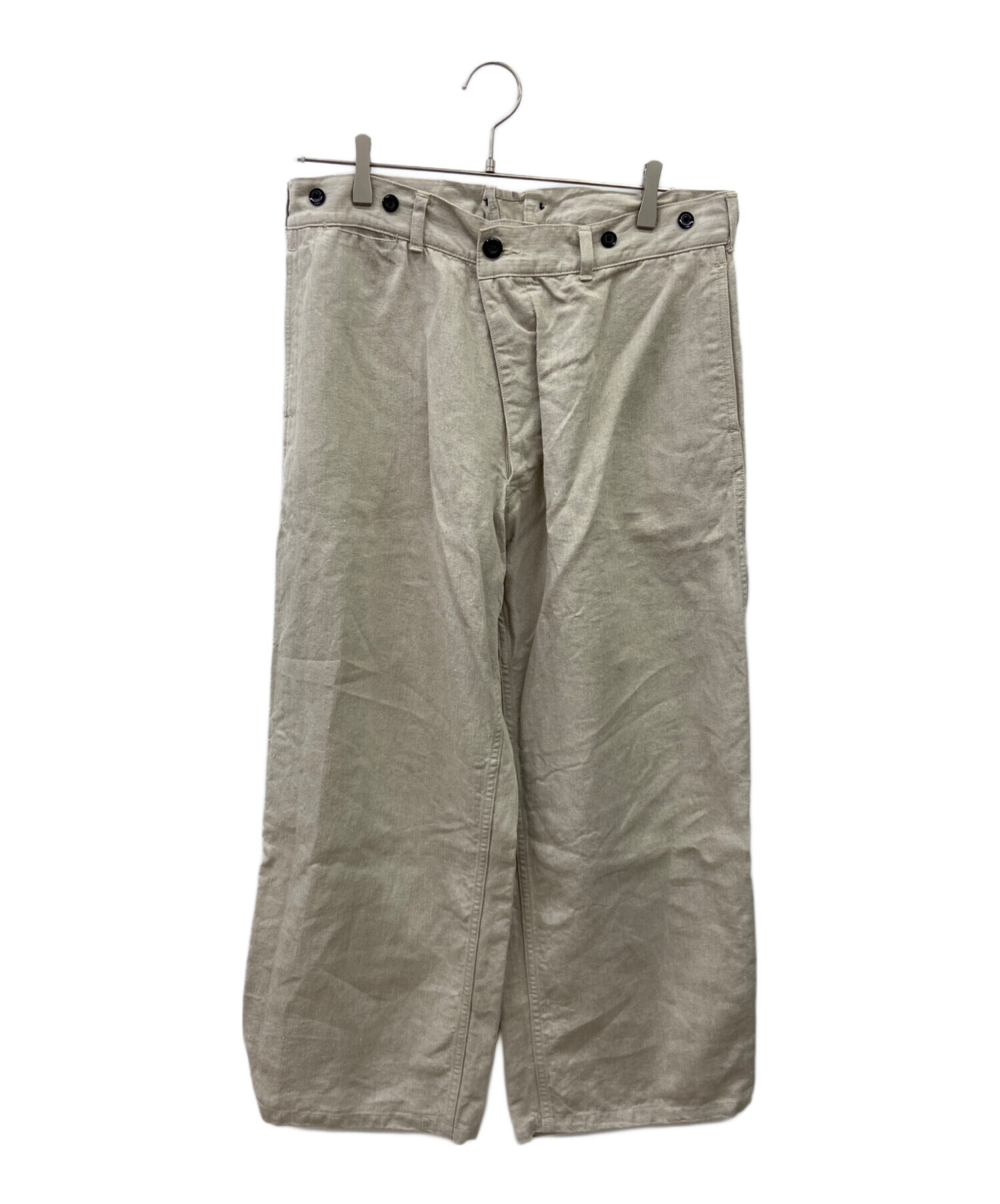 OUTIL ウティ PANTALON HAZABROUK リネンショーツ パンツ 中古・古着通販】OUTIL (ウティ) リネンパンツ アイボリー サイズ:M
