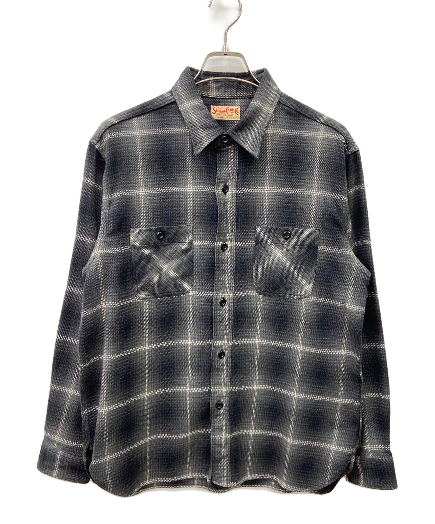 中古・古着通販】SUGAR CANE (シュガーケーン) ネルシャツ グレー