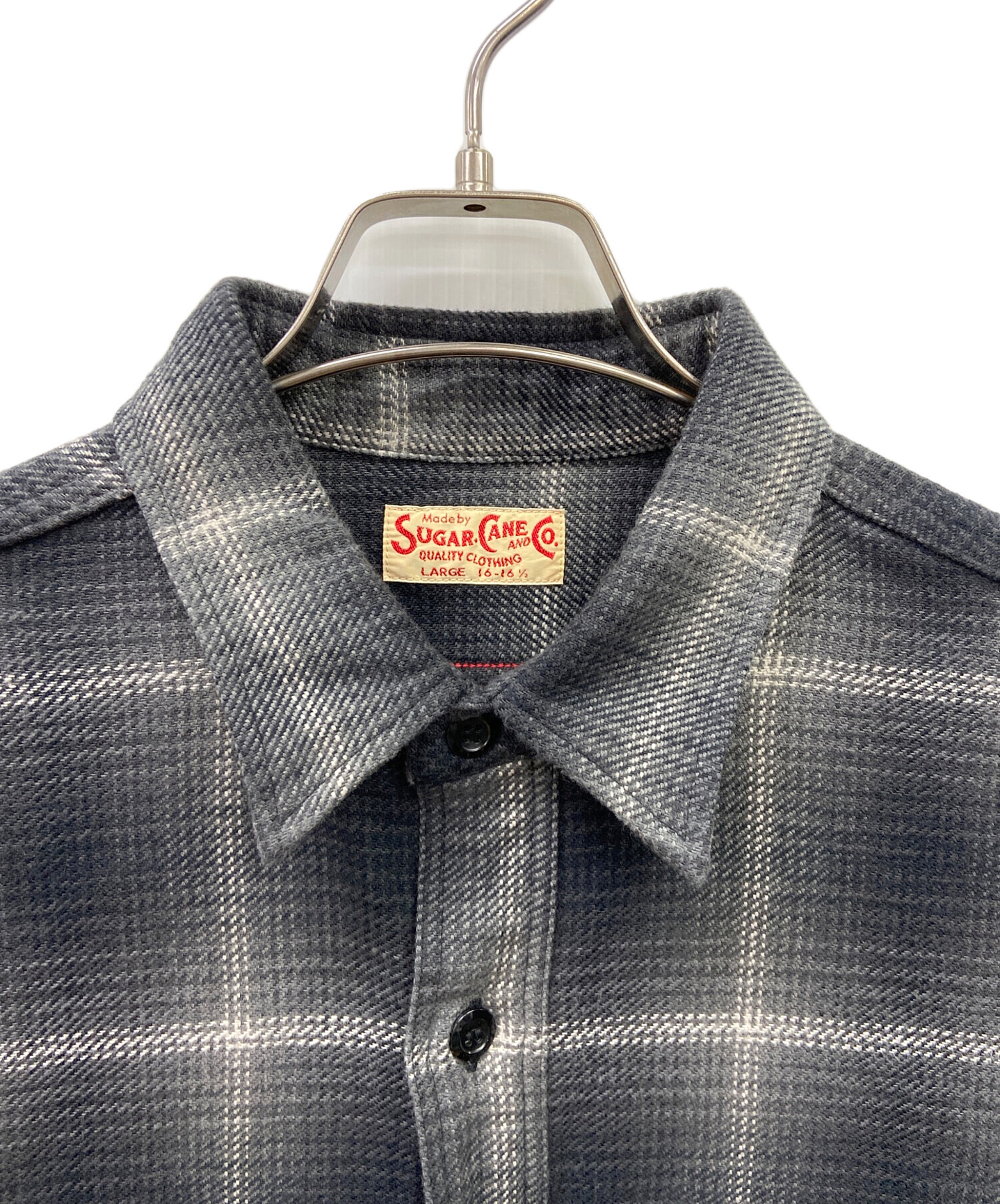 SUGAR CANE ネルシャツ Lサイズ SUGAR CANE シュガーケーン 長袖|ツイル|ネルシャツ『TWILL