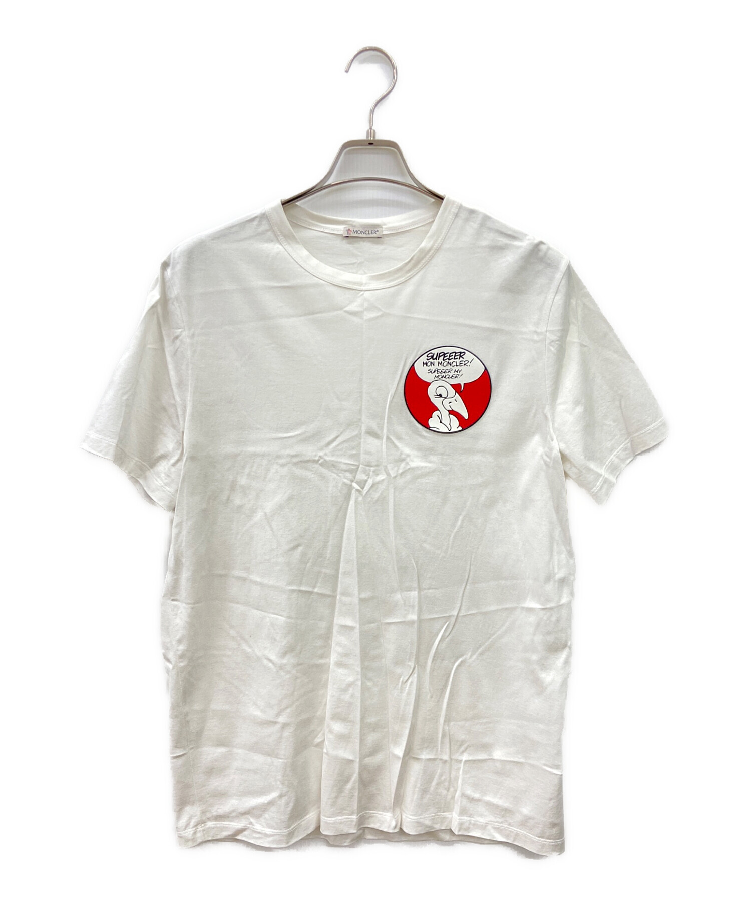 MONCLER モンクレール Tシャツ・カットソー S 白 【古着】【中古】【送料無料】 中古・古着通販】MONCLER (モンクレール) MAGLIA T-SHIRT ホワイト