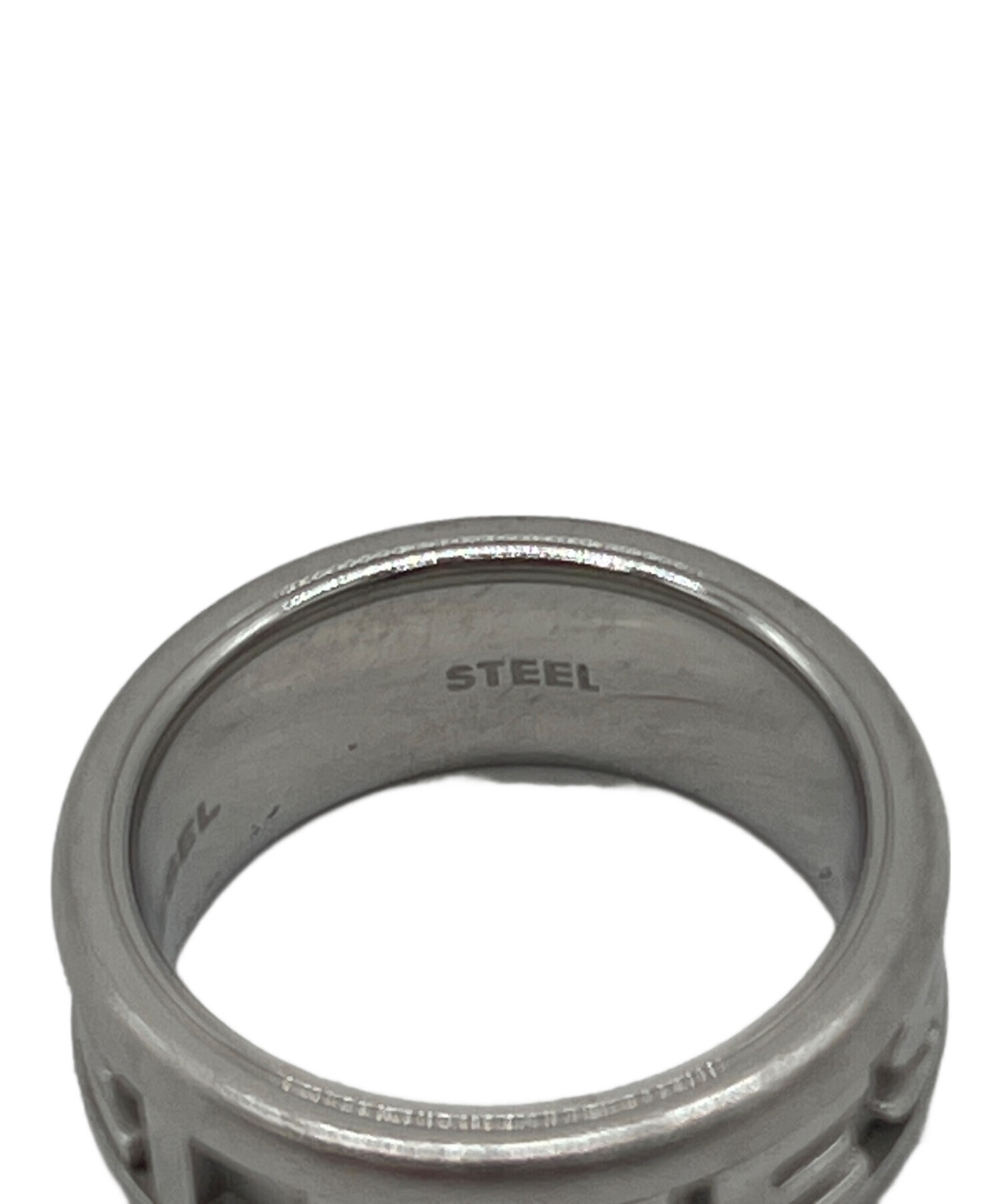 中古・古着通販】DIESEL (ディーゼル) ロゴスチールリング シルバー