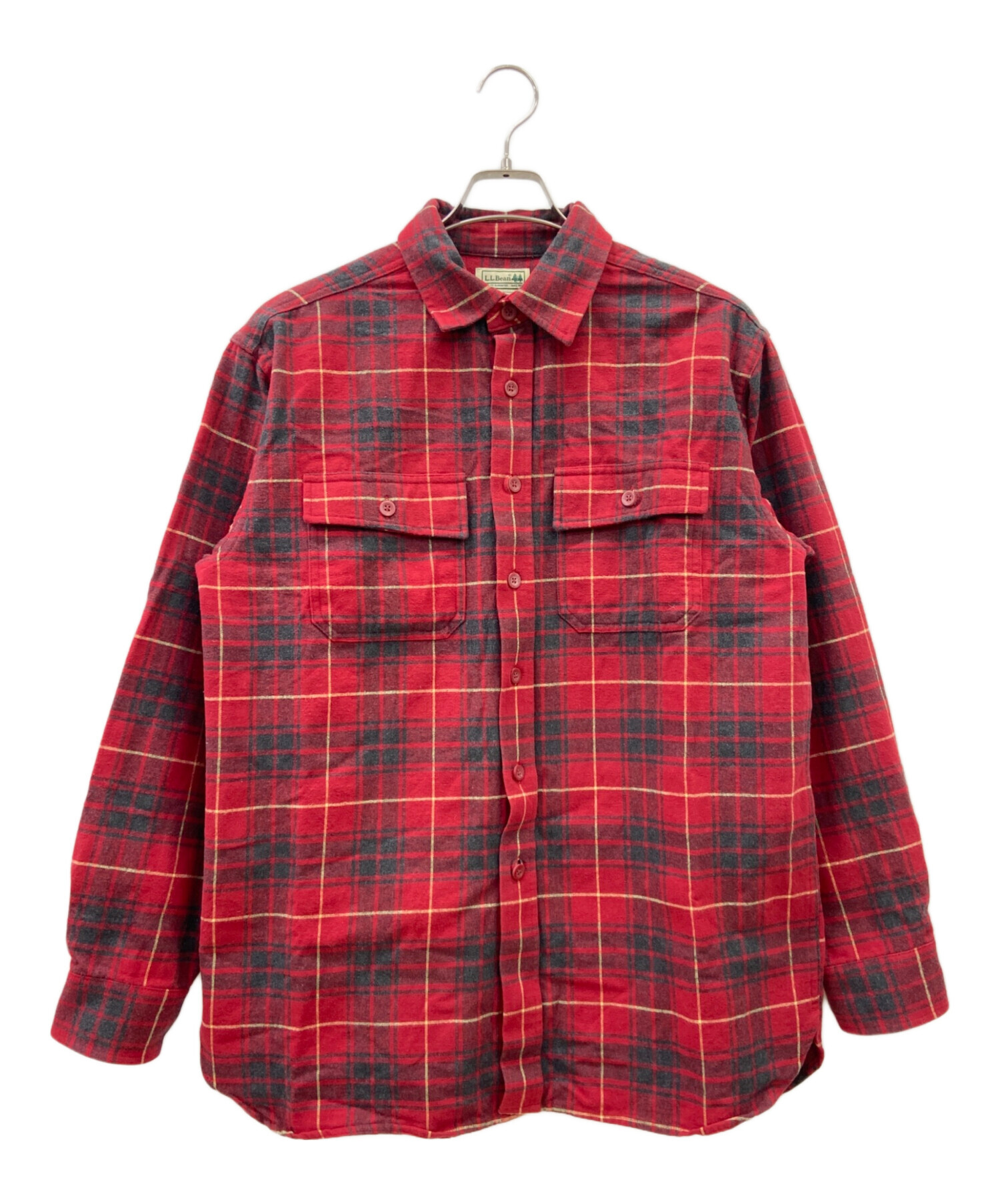 中古・古着通販】L.L.Bean (エルエルビーン) 長袖シャツ レッド サイズ 