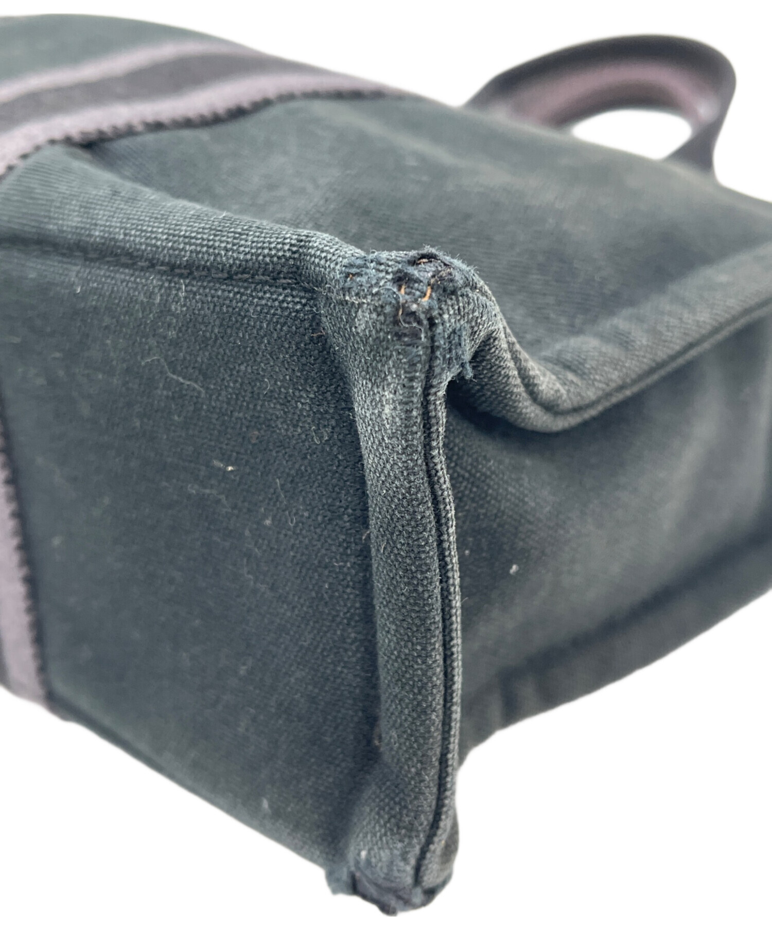 中古・古着通販】HERMES (エルメス) ミニトートバッグ ブラック×グレー 