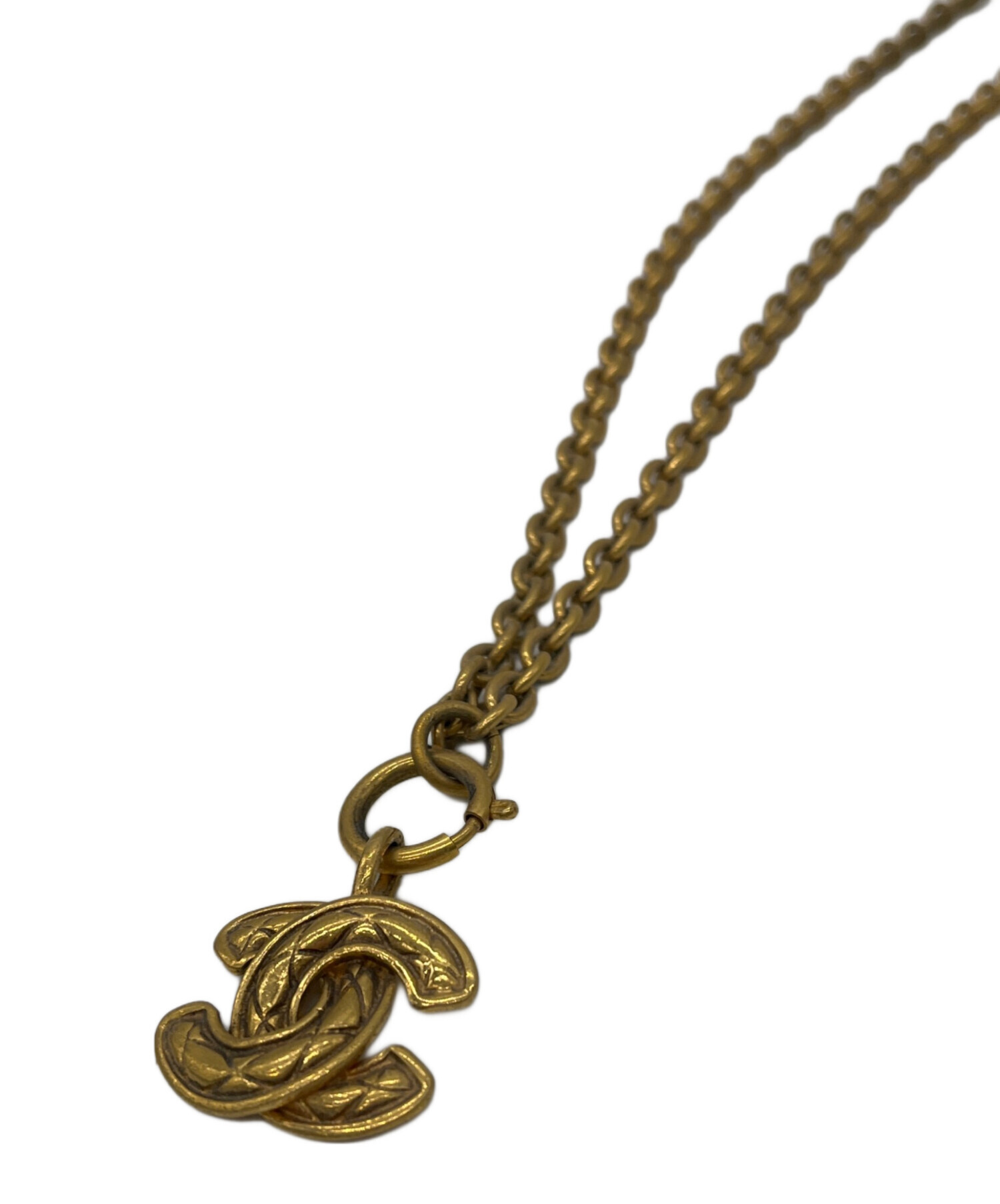 中古・古着通販】CHANEL (シャネル) ココマークネックレス ゴールド 