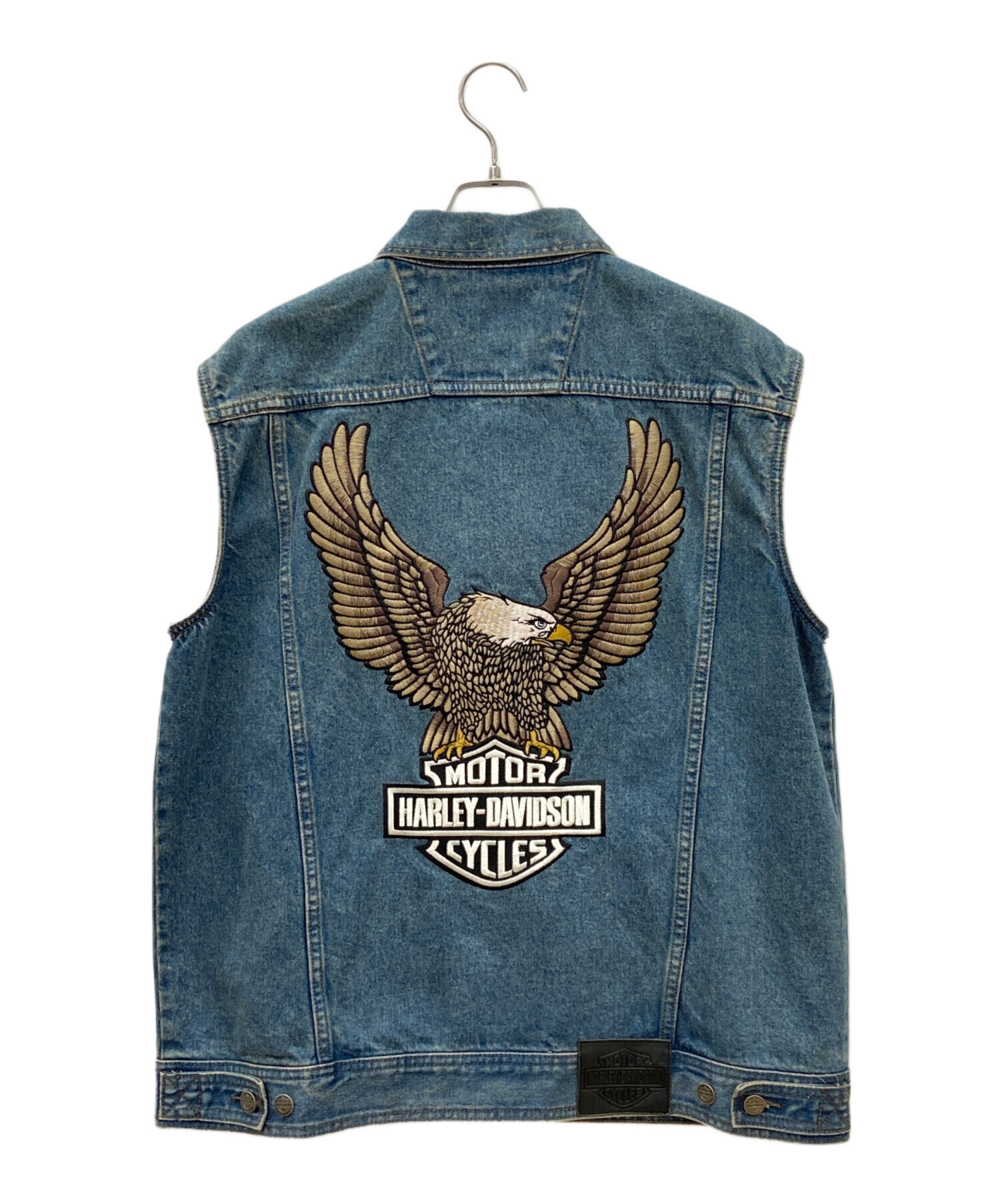 Harley-Davidson デニムベスト Mサイズ 中古・古着通販】HARLEY-DAVIDSON (ハーレーダビッドソン) バック