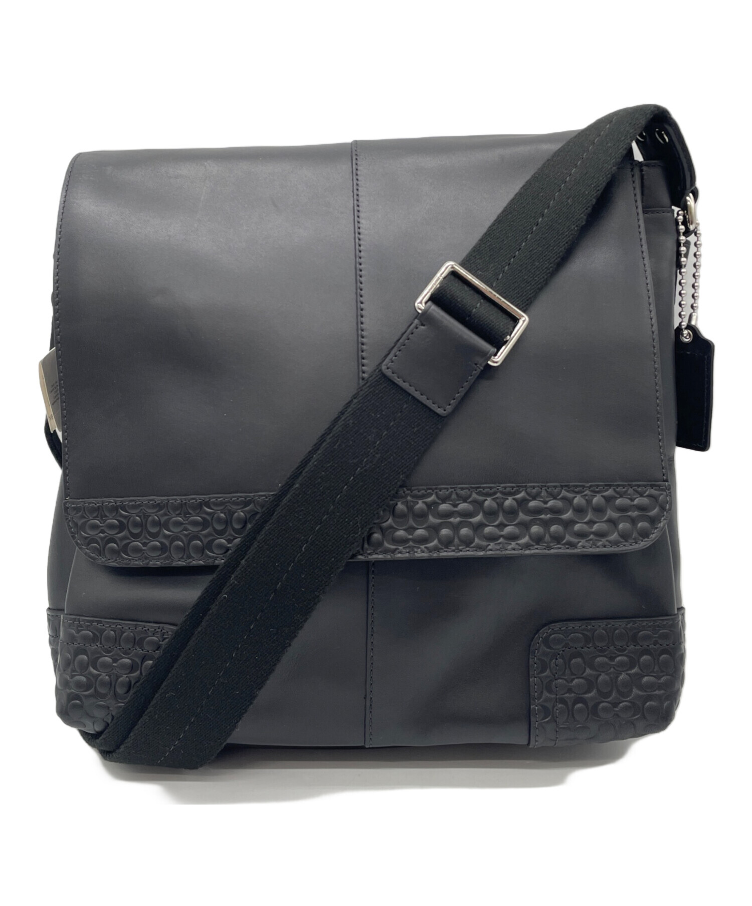 未使用 COACH ブラック ショルダーバッグ 中古・古着通販】COACH (コーチ) ショルダーバッグ ブラック