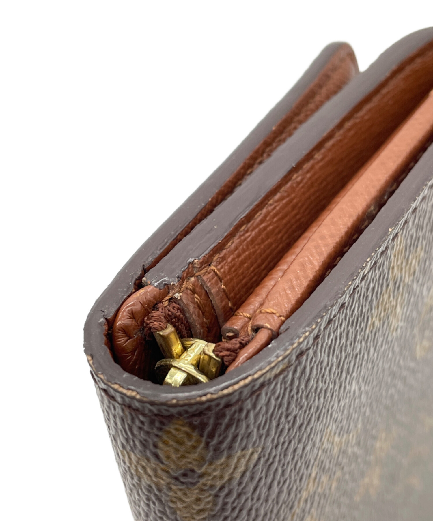 ほぼ未使用品　LOUIS VUITTON 二つ折り財布 モノグラム ブラウン Louis Vuitton モノグラム 二つ折り財布 ブラウン