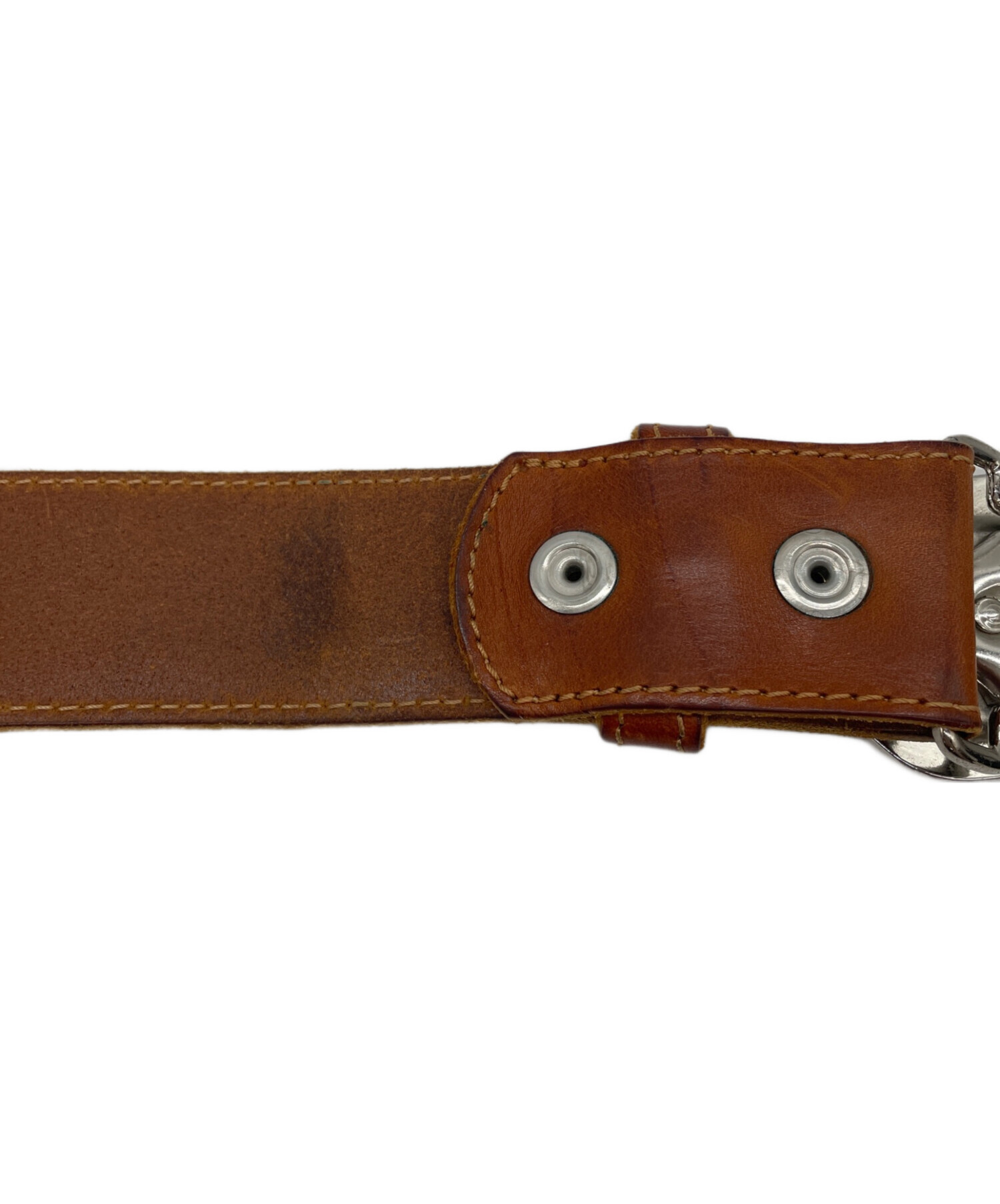 DSQUARED2 ブラウンレザーベルト 中古・古着通販】DSQUARED2 (ディースクエアード) レザーベルト