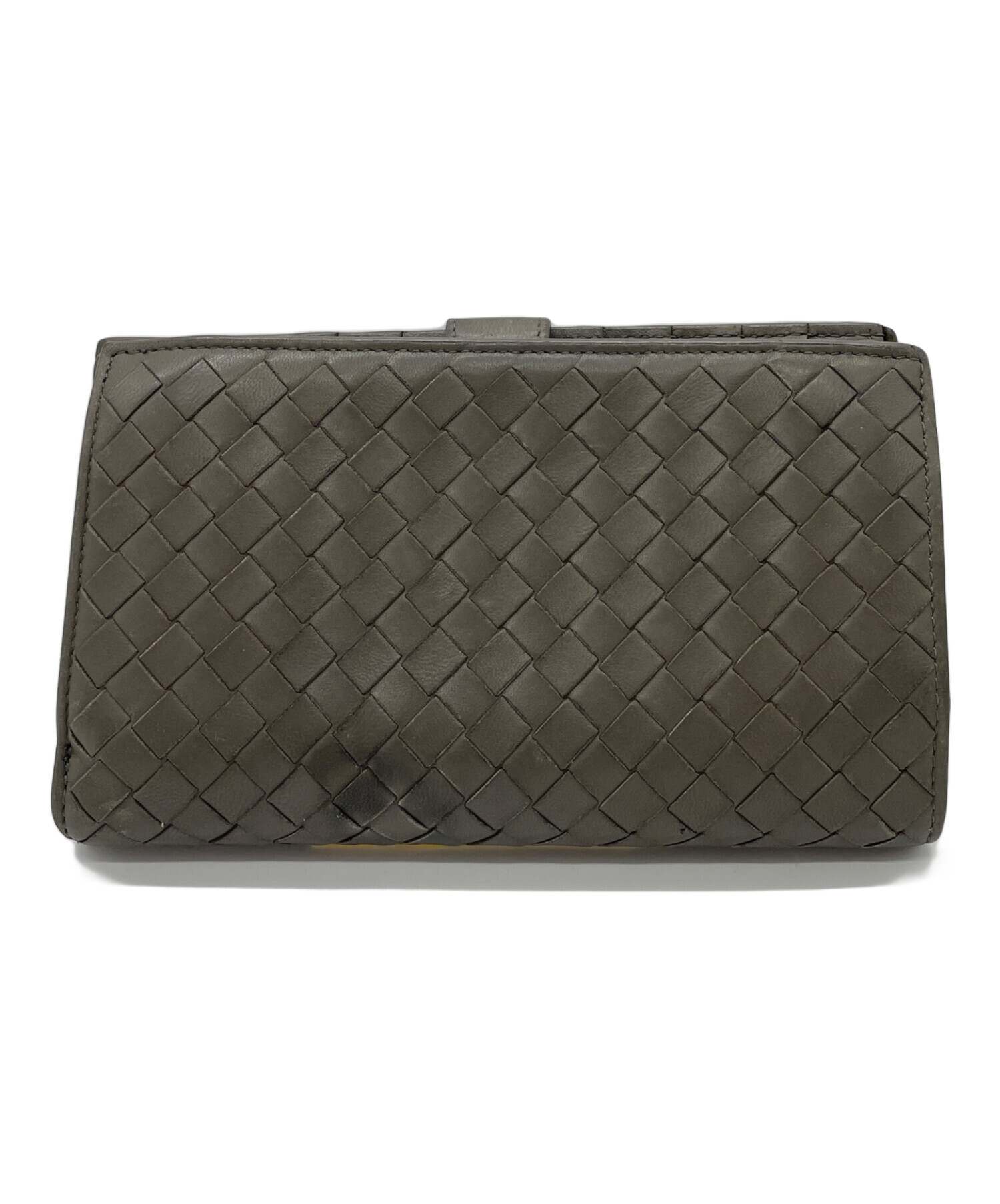 中古・古着通販】BOTTEGA VENETA (ボッテガベネタ) 2つ折り財布 グレー 