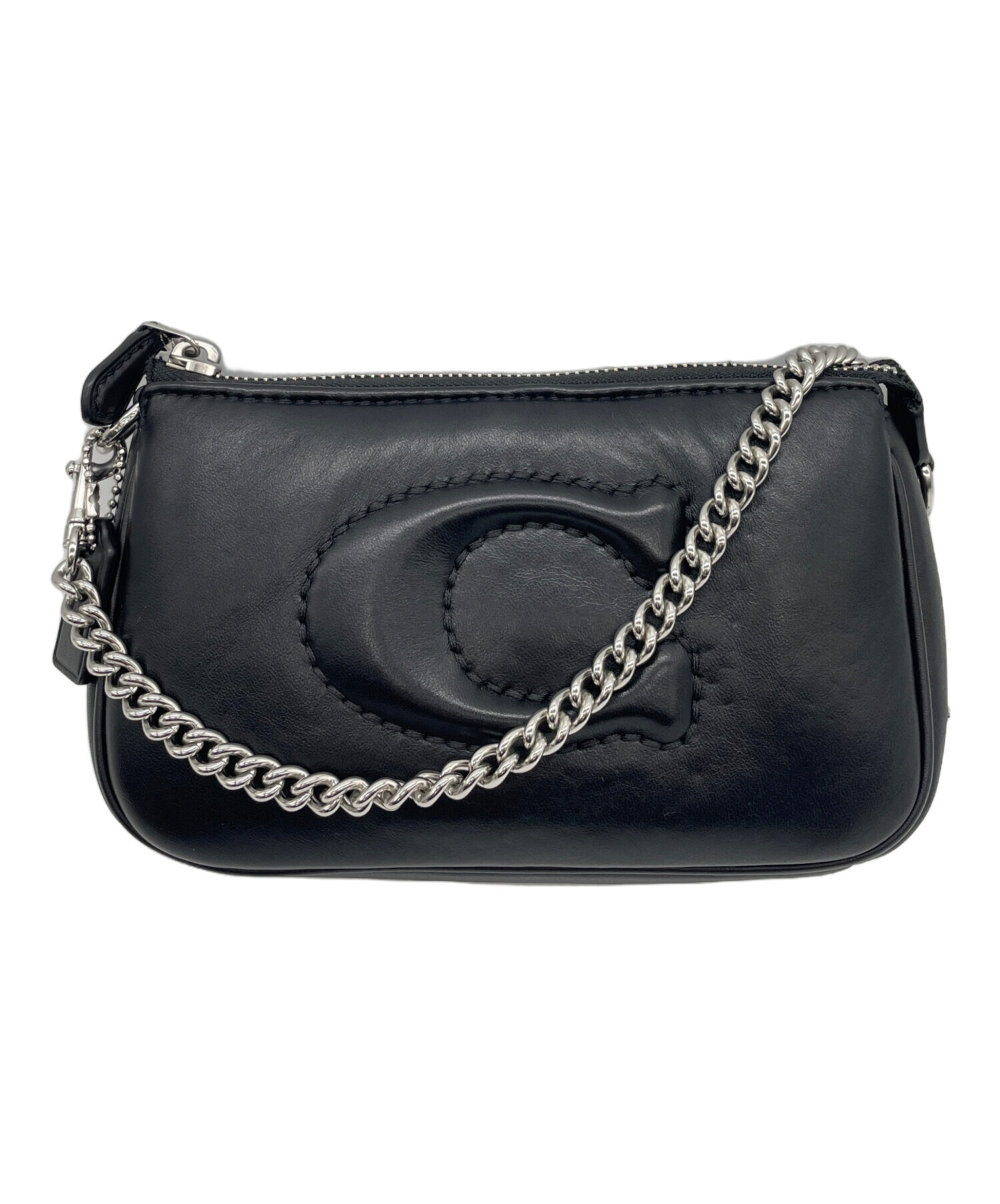 中古・古着通販】COACH (コーチ) COACH チェーンマルチポーチ ブラック 