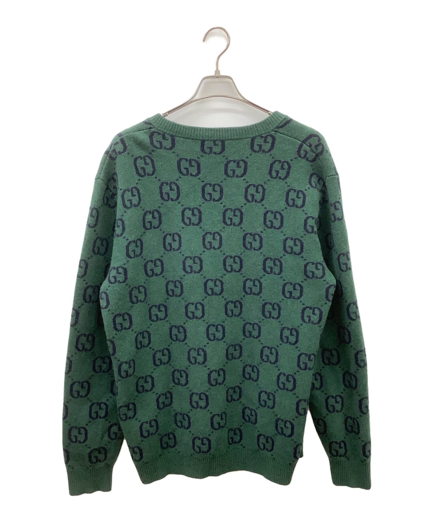 中古・古着通販】GUCCI (グッチ) GUCCI 厚手ニット グリーン×ブラック 