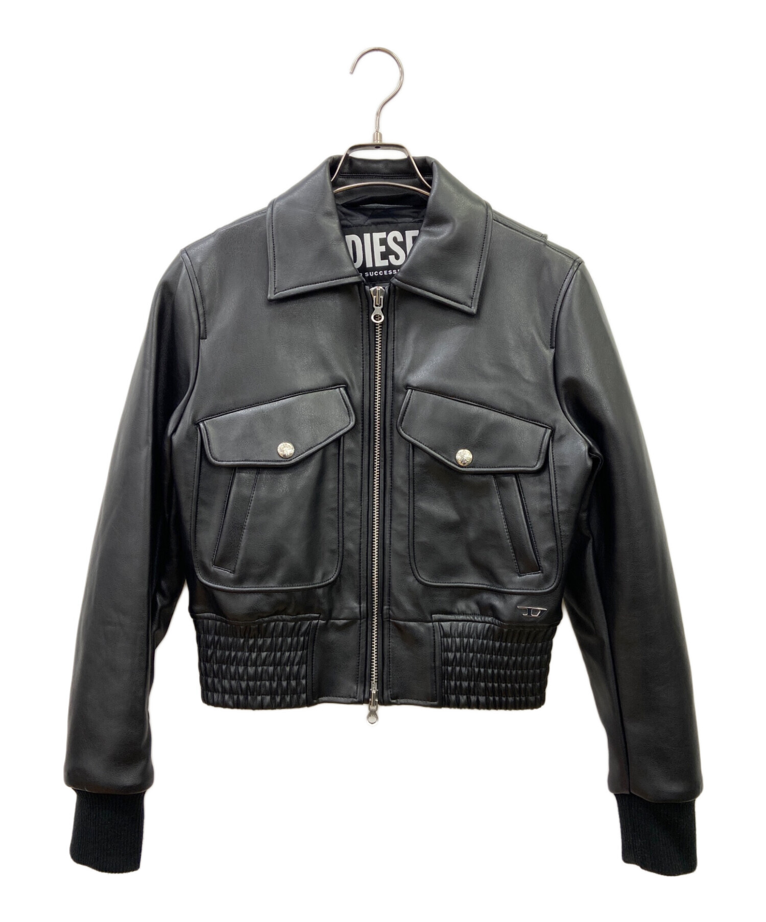中古・古着通販】DIESEL (ディーゼル) レザージャケット ブラック