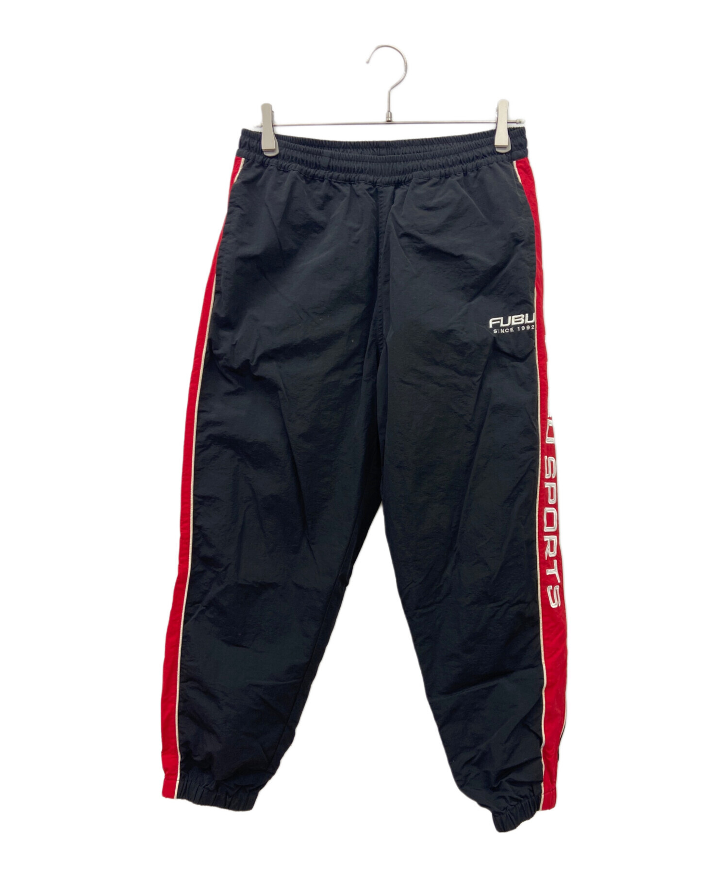 中古・古着通販】FUBU (フブ) ナイロンパンツ レッド×ブラック サイズ
