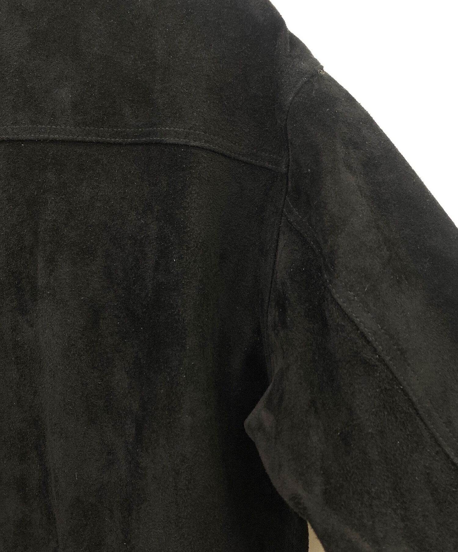 中古・古着通販】LIDnM (リドム) Goat Suede Type 1st JKT ブラック