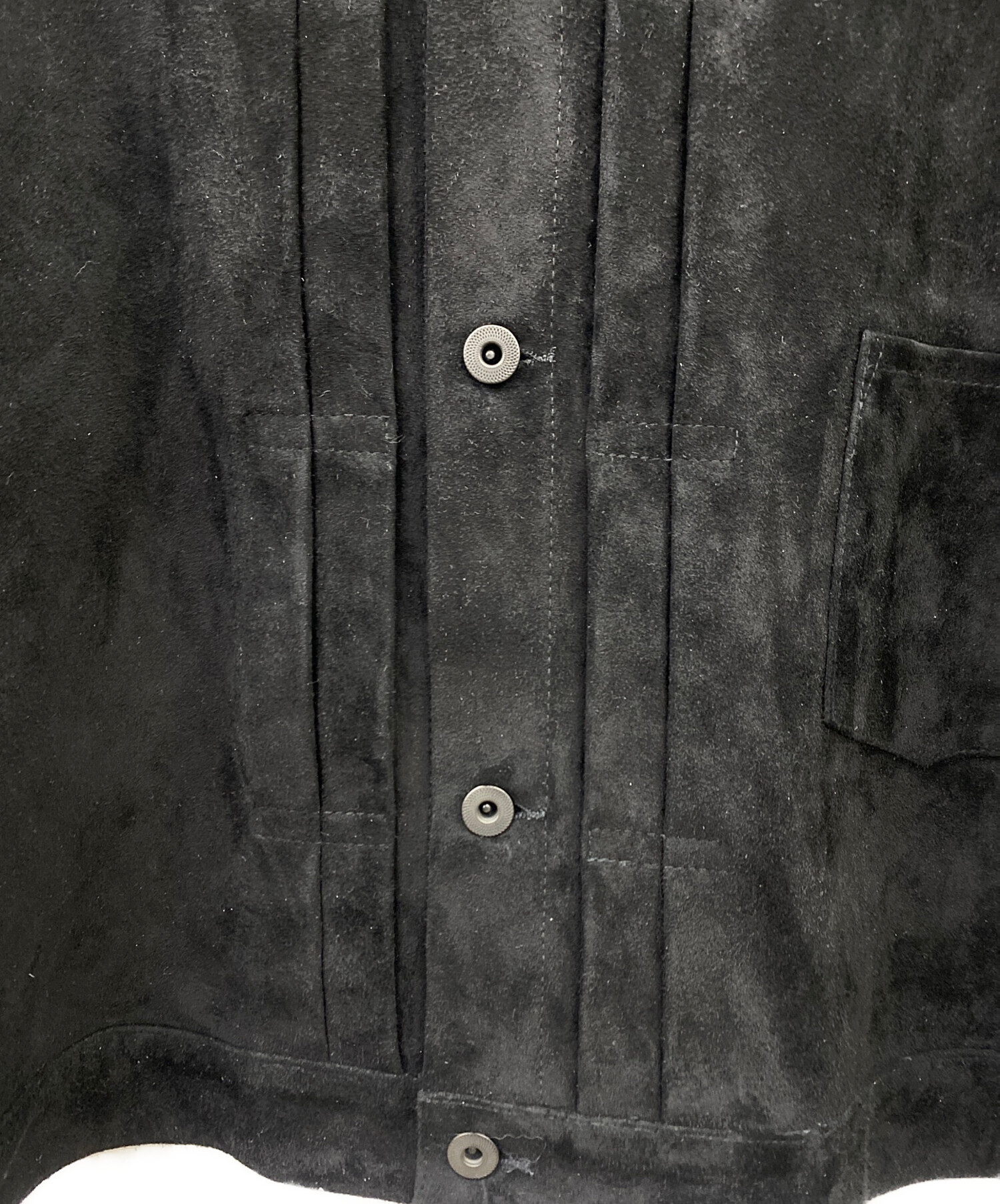 中古・古着通販】LIDnM (リドム) Goat Suede Type 1st JKT ブラック