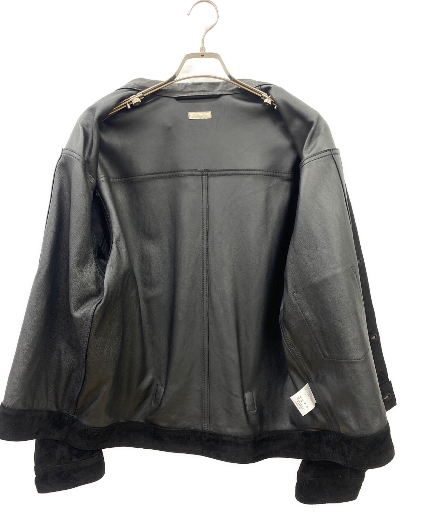 中古・古着通販】LIDnM (リドム) Goat Suede Type 1st JKT ブラック
