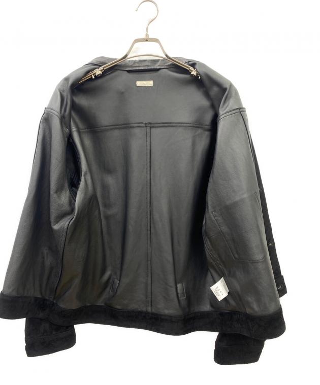 中古・古着通販】LIDnM (リドム) Goat Suede Type 1st JKT ブラック