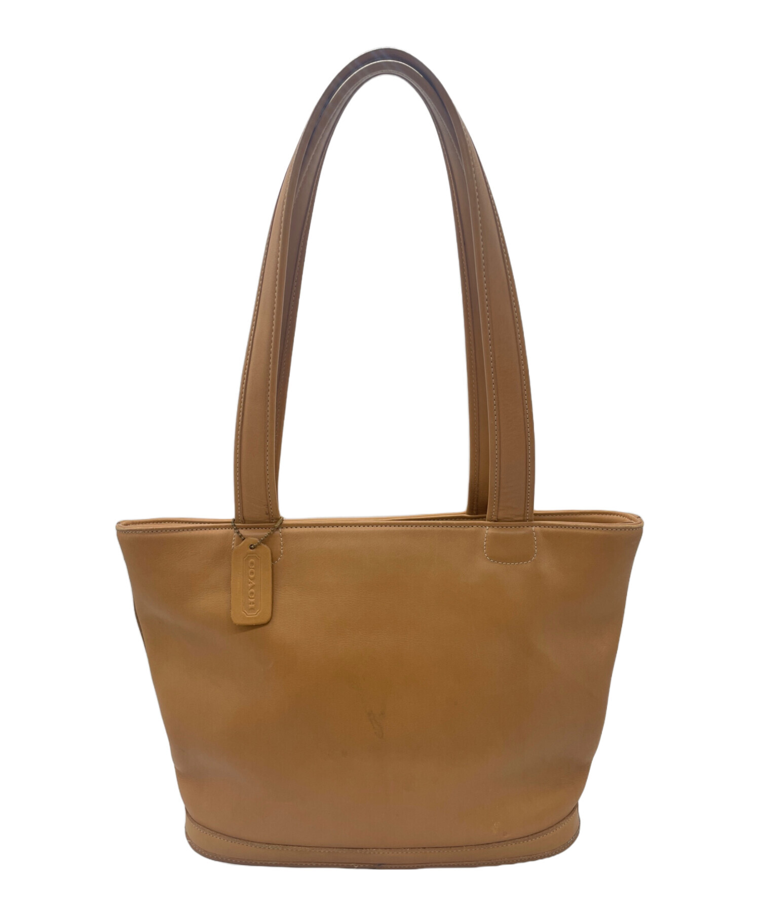 COACH ベージュ レザートートバッグ 定番・人気】COACH コーチ トートバッグ レザー ベージュ A4対応